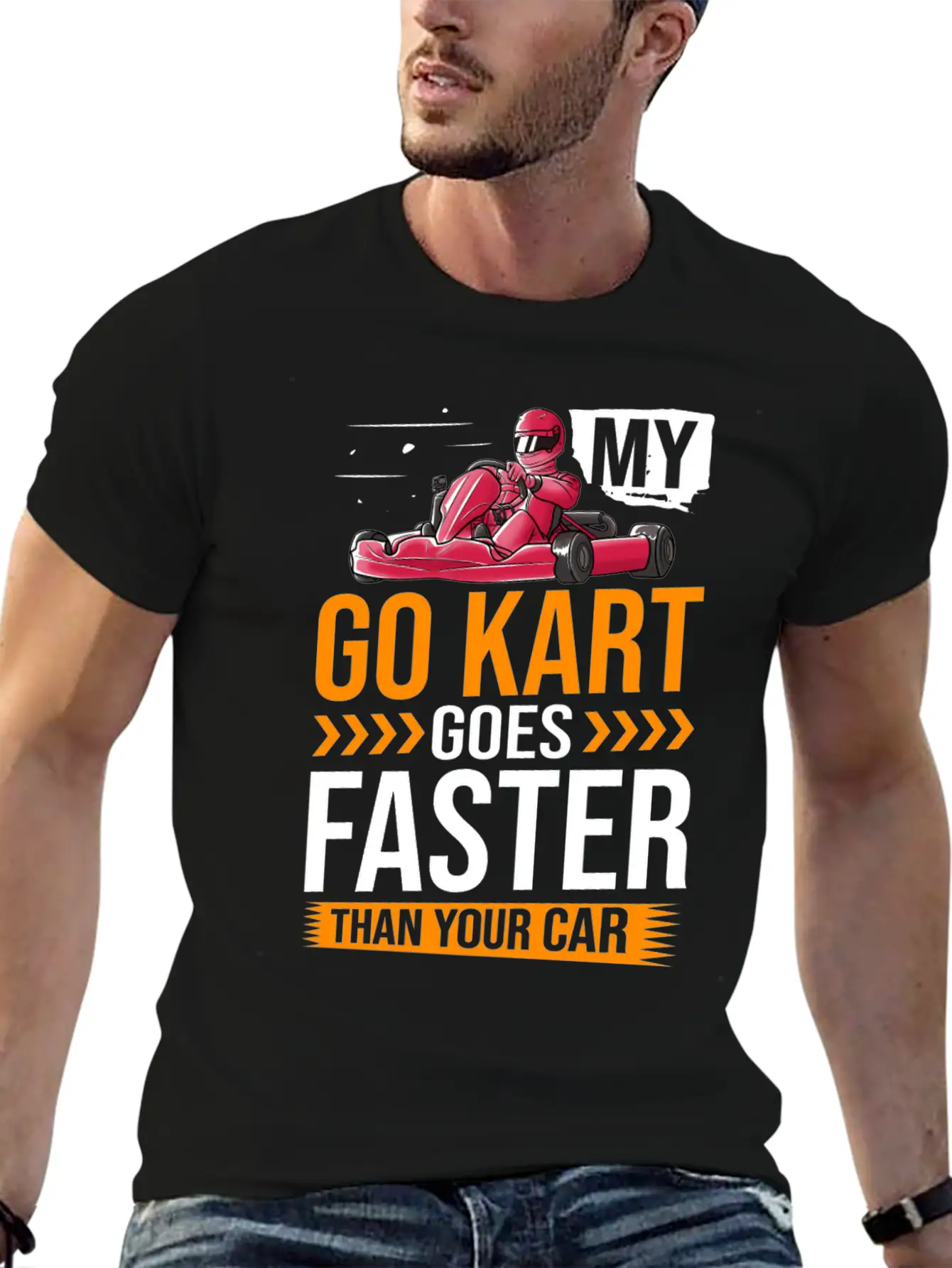 Go Kart Racing Indoor Karting Racer Electric Essential Cotton Tee For Daily Outfits ¨C Unisex Style
