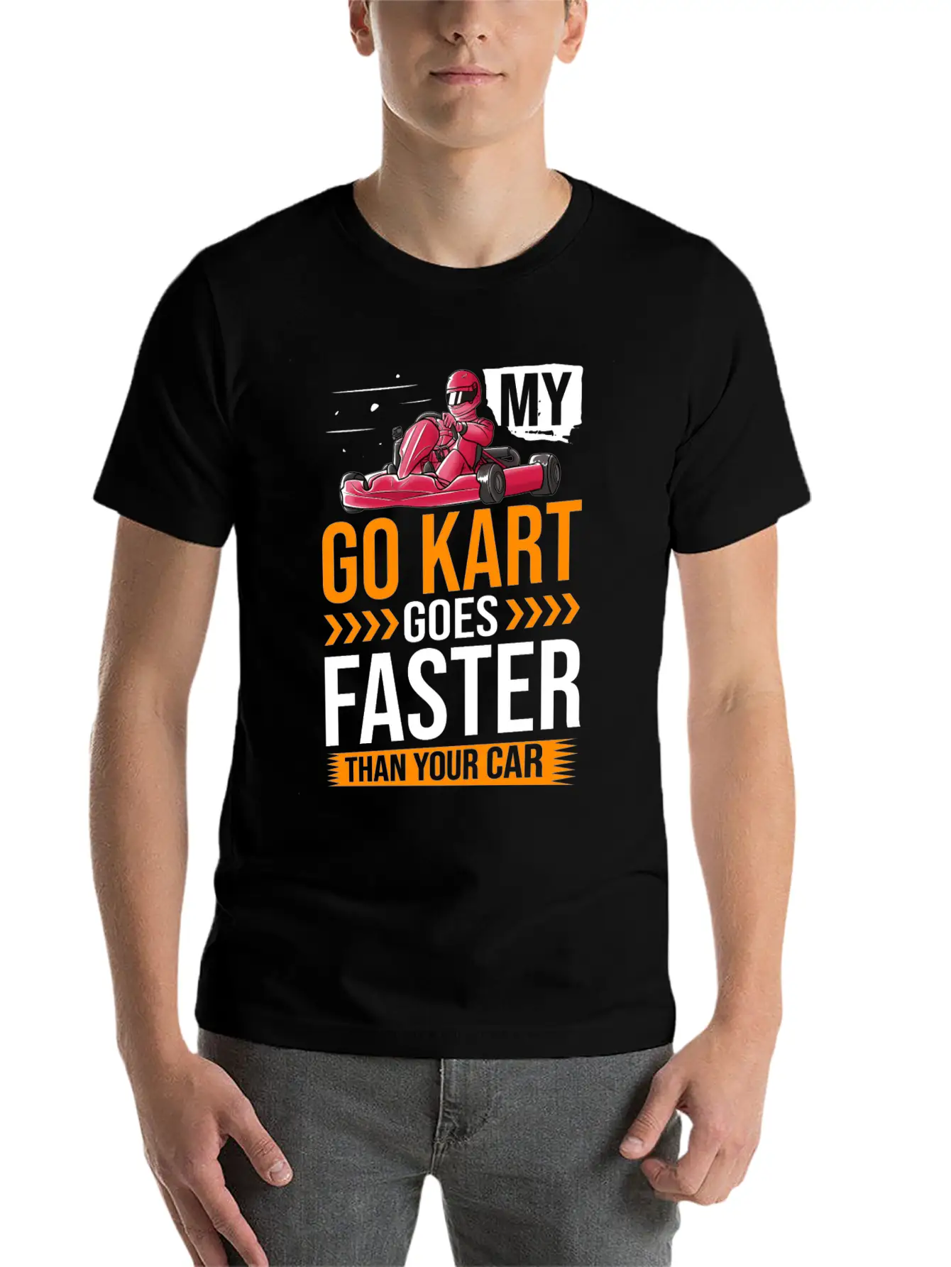 Go Kart Racing Indoor Karting Racer Electric Essential Cotton Tee For Daily Outfits ¨C Unisex Style