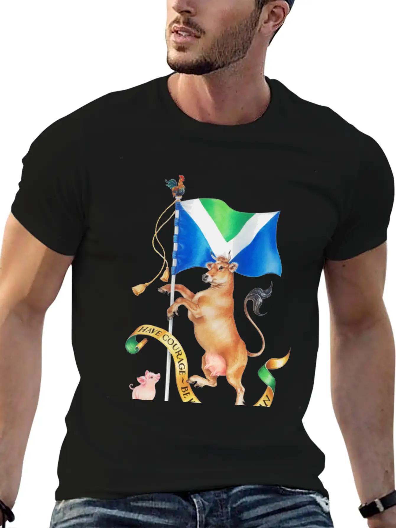 GO VEGAN FLAG Basic Graphic T-Shirt ¨C Daily Comfort In Soft Cotton