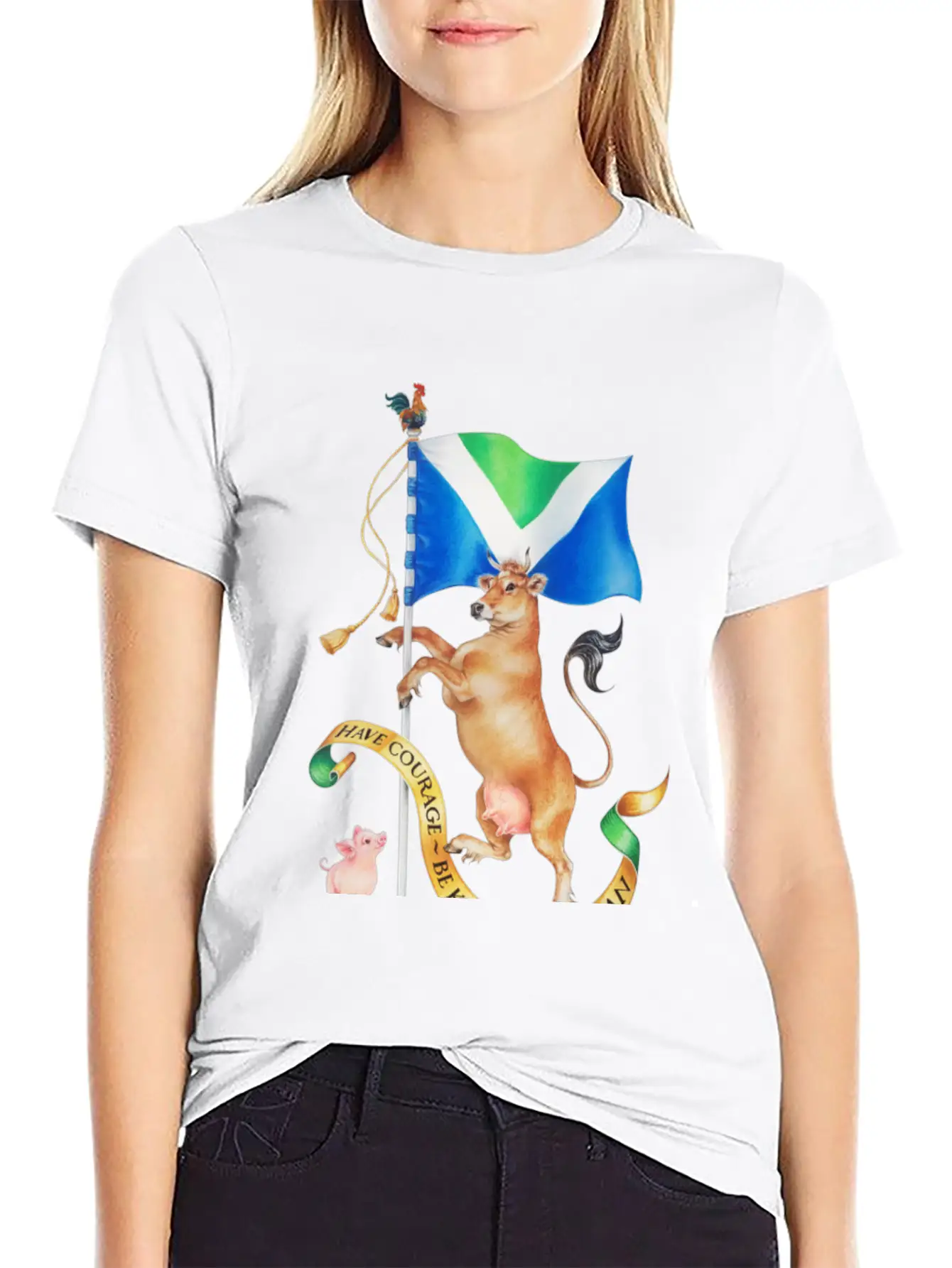 GO VEGAN FLAG Basic Graphic T-Shirt ¨C Daily Comfort In Soft Cotton