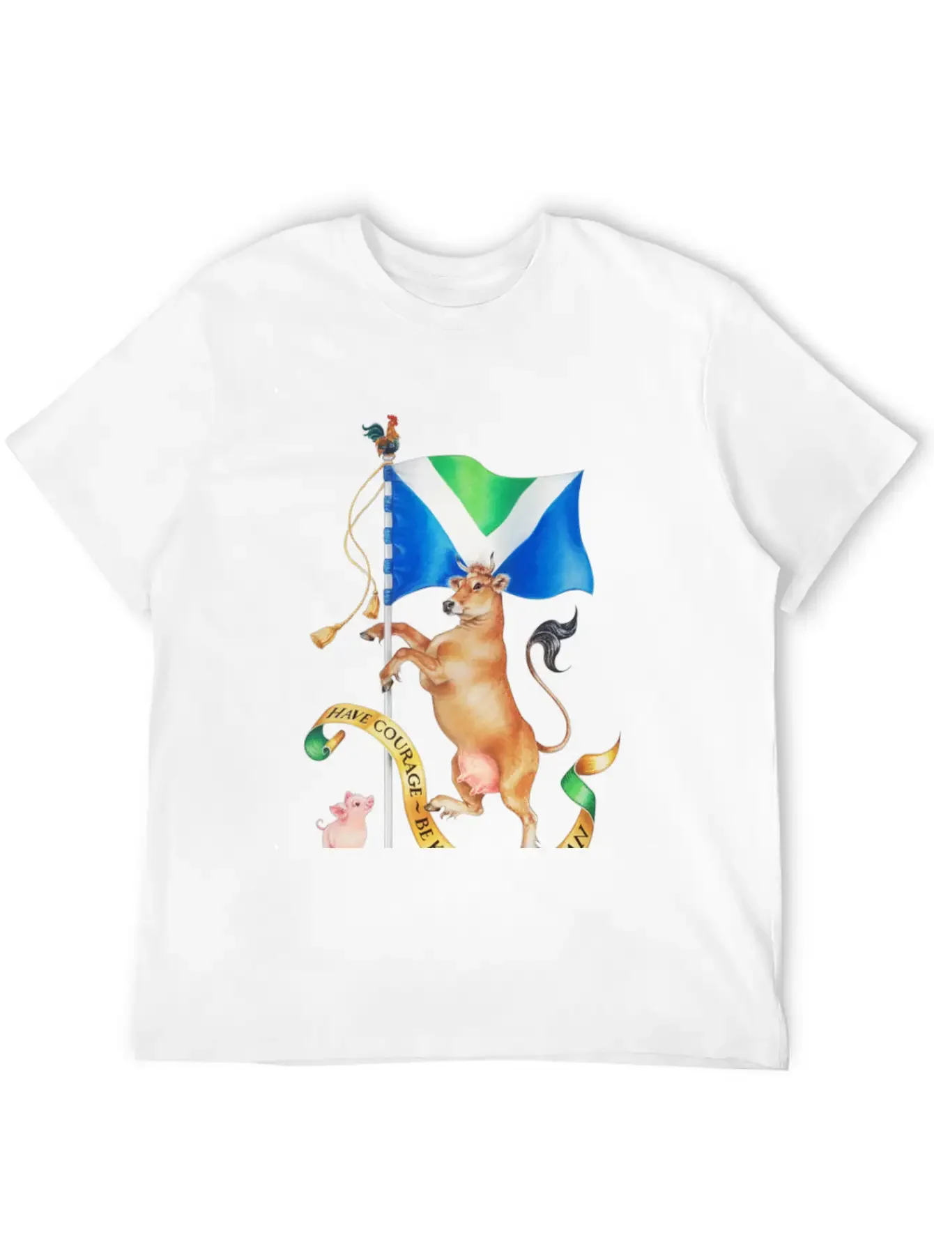 GO VEGAN FLAG Basic Graphic T-Shirt ¨C Daily Comfort In Soft Cotton