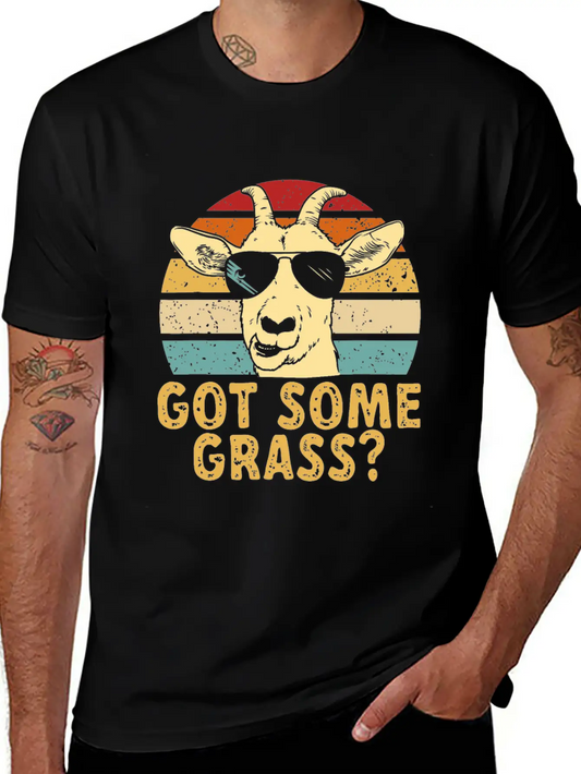 Goat Some Grass? Funny Goat Farmerorganicfarmfarme Unisex Casual T-Shirt ¨C Clean Design For Daily Comfort