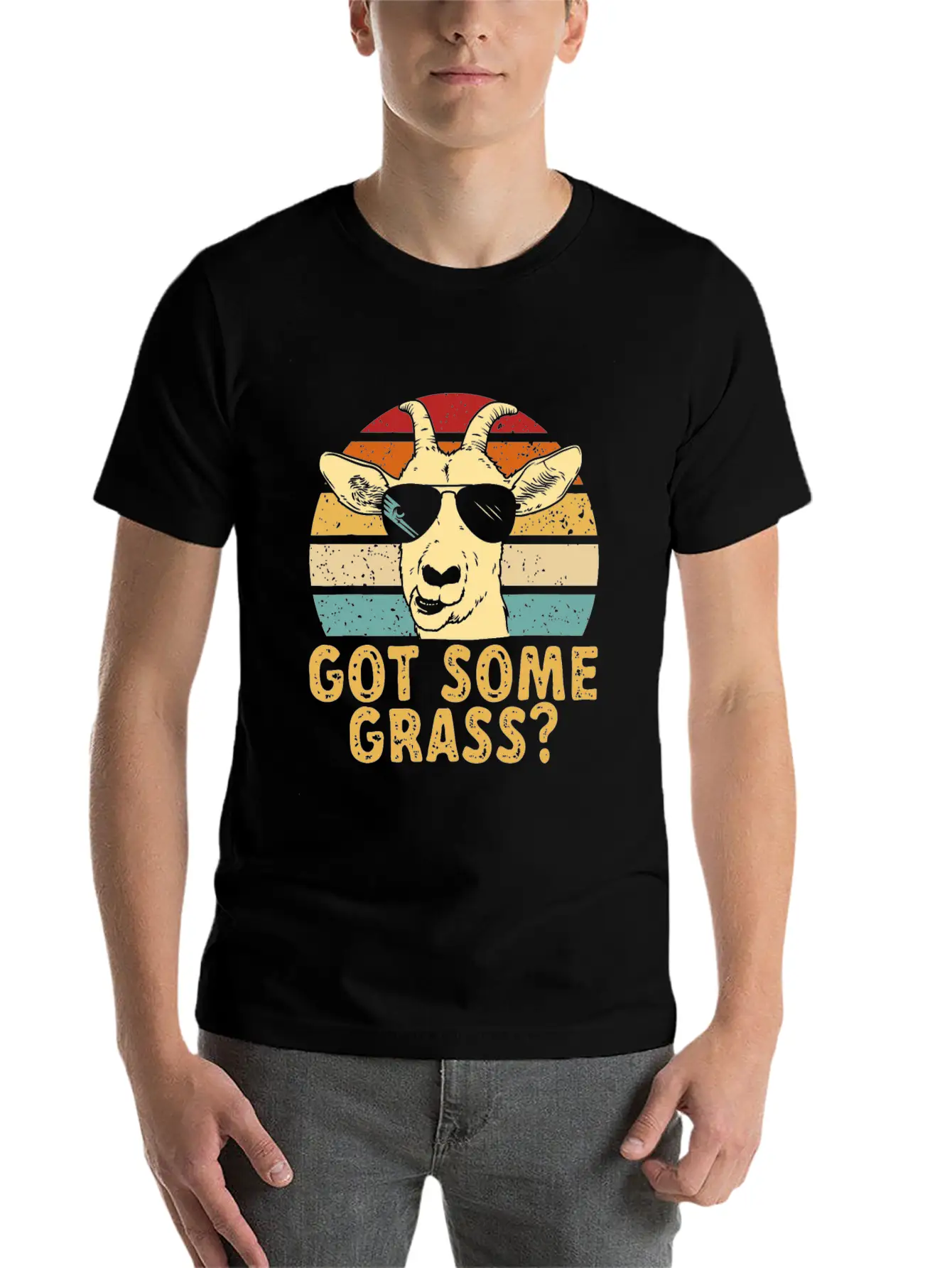 Goat Some Grass? Funny Goat Farmerorganicfarmfarme Unisex Casual T-Shirt ¨C Clean Design For Daily Comfort