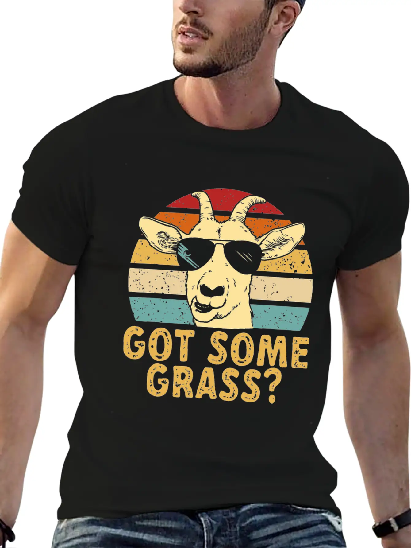 Goat Some Grass? Funny Goat Farmerorganicfarmfarme Unisex Casual T-Shirt ¨C Clean Design For Daily Comfort