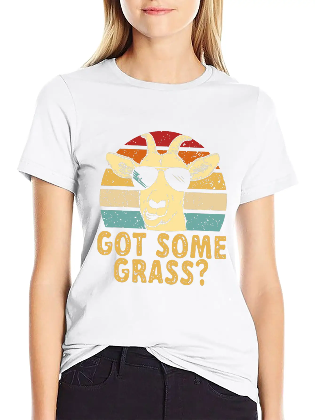Goat Some Grass? Funny Goat Farmerorganicfarmfarme Unisex Casual T-Shirt ¨C Clean Design For Daily Comfort