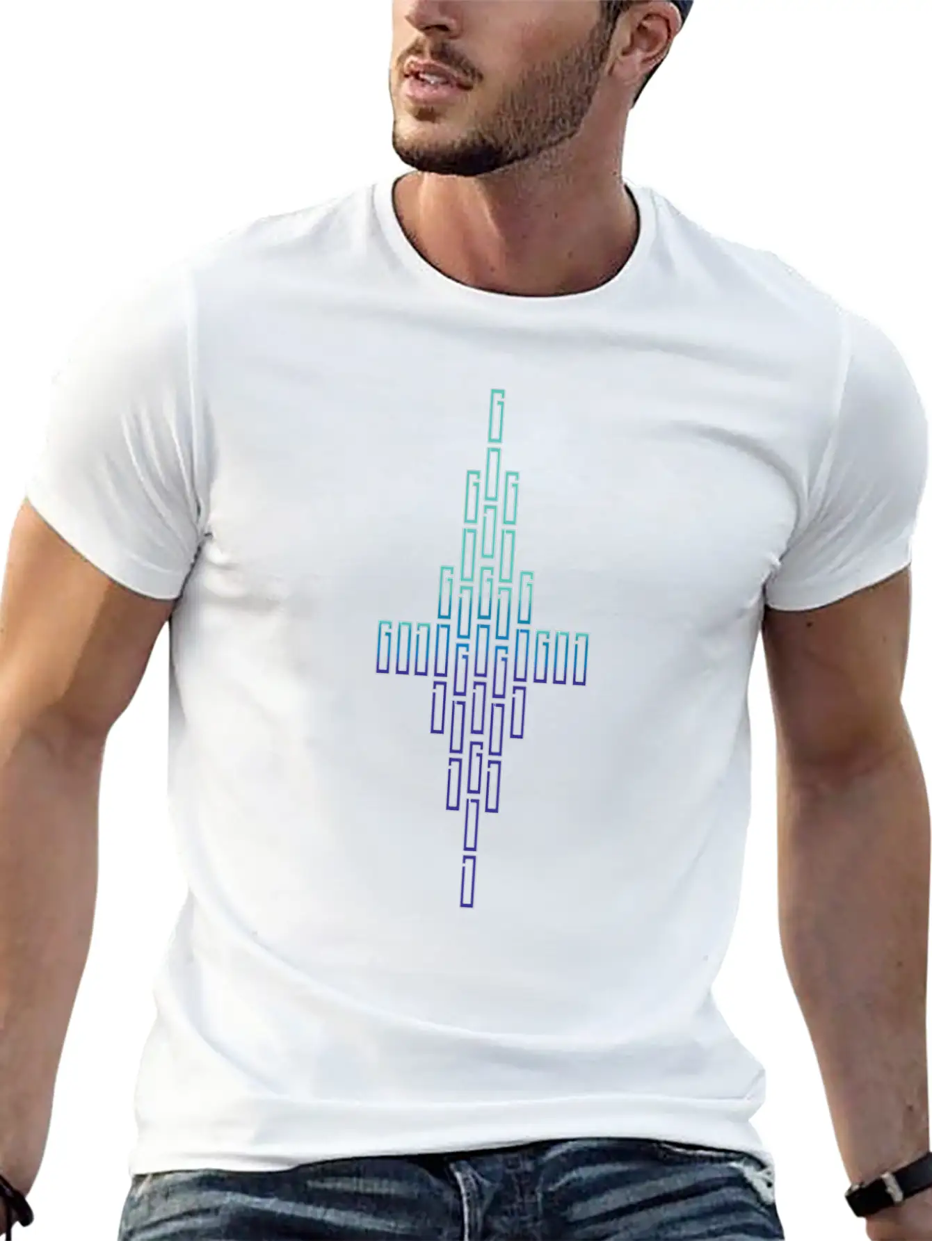 GOD Gradient Design Essential Cotton Tee For Daily Outfits ¨C Unisex Style