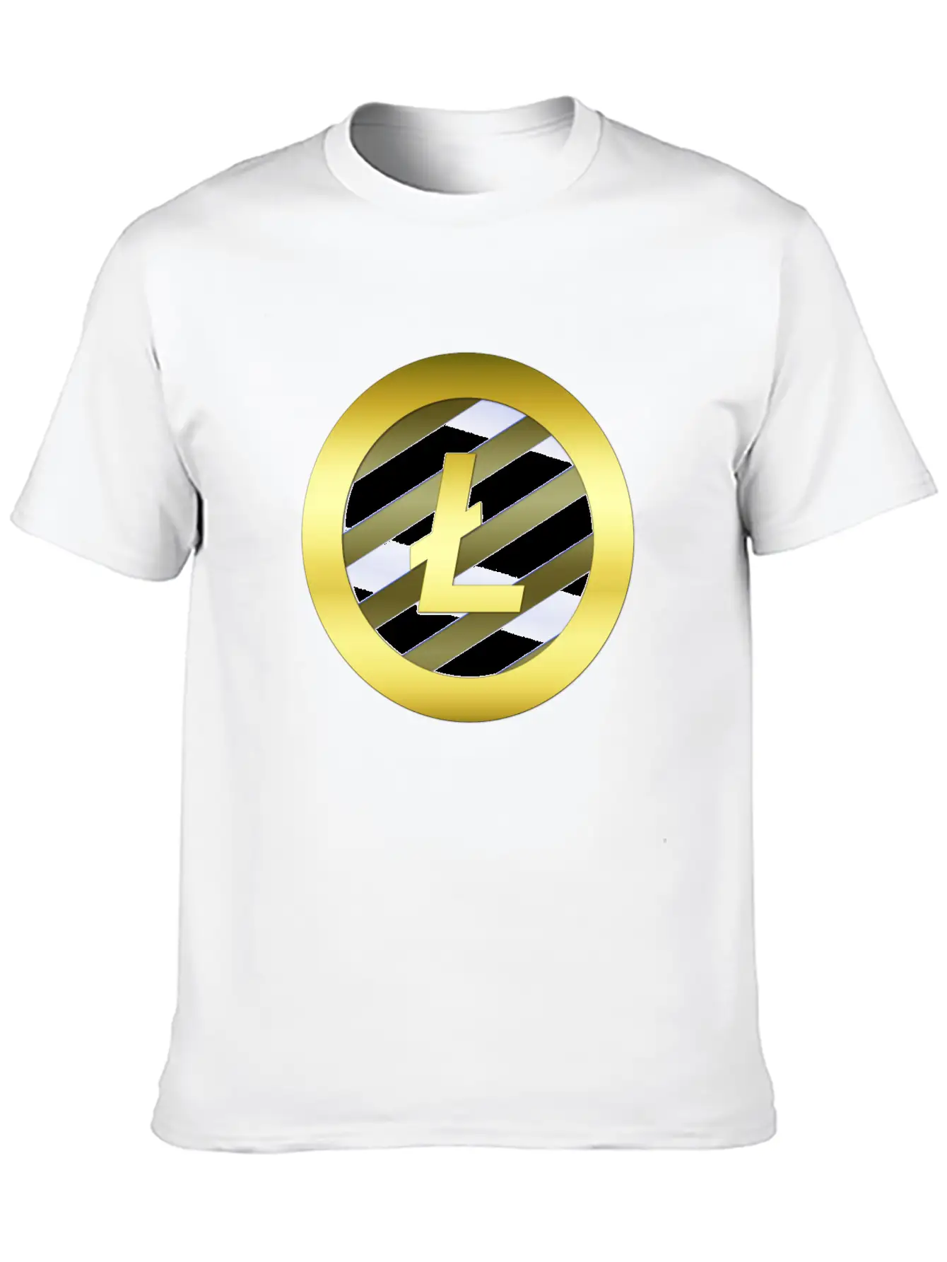 GOLD B LTC BLUE7 Litecoin Essential Cotton Tee For Daily Outfits ¨C Unisex Style