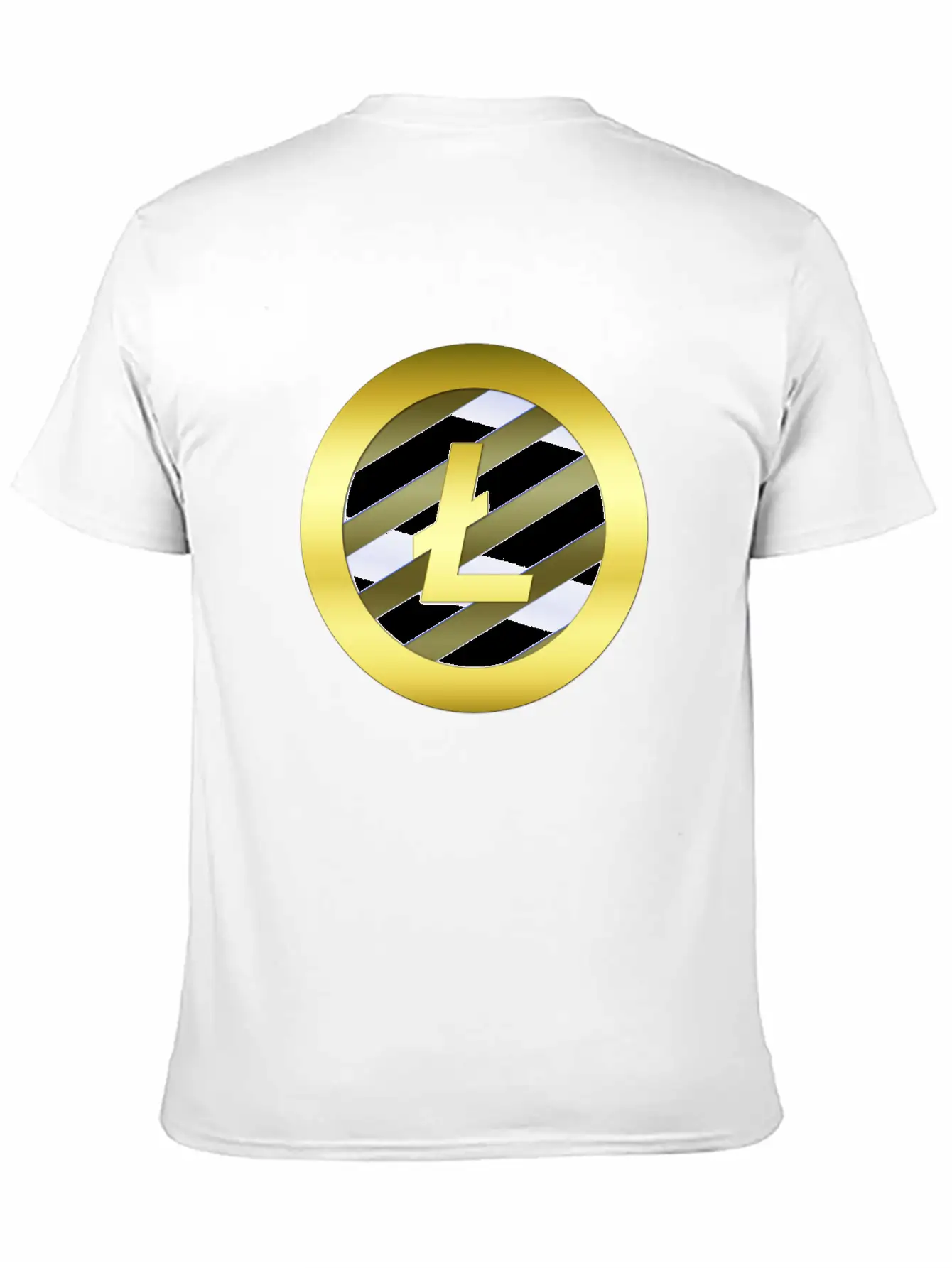 GOLD B LTC BLUE7 Litecoin Essential Cotton Tee For Daily Outfits ¨C Unisex Style