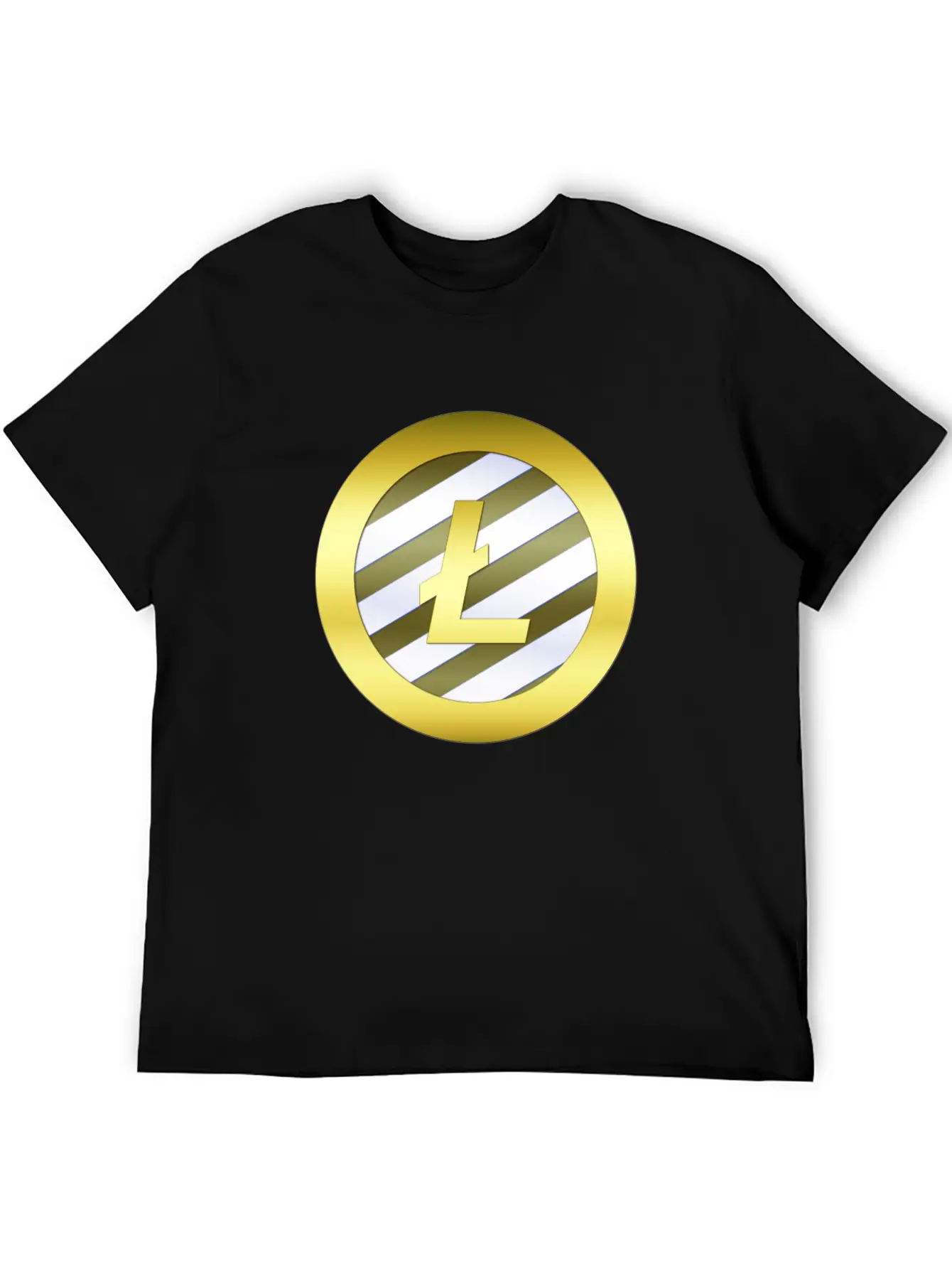 GOLD B LTC BLUE7 Litecoin Essential Cotton Tee For Daily Outfits ¨C Unisex Style