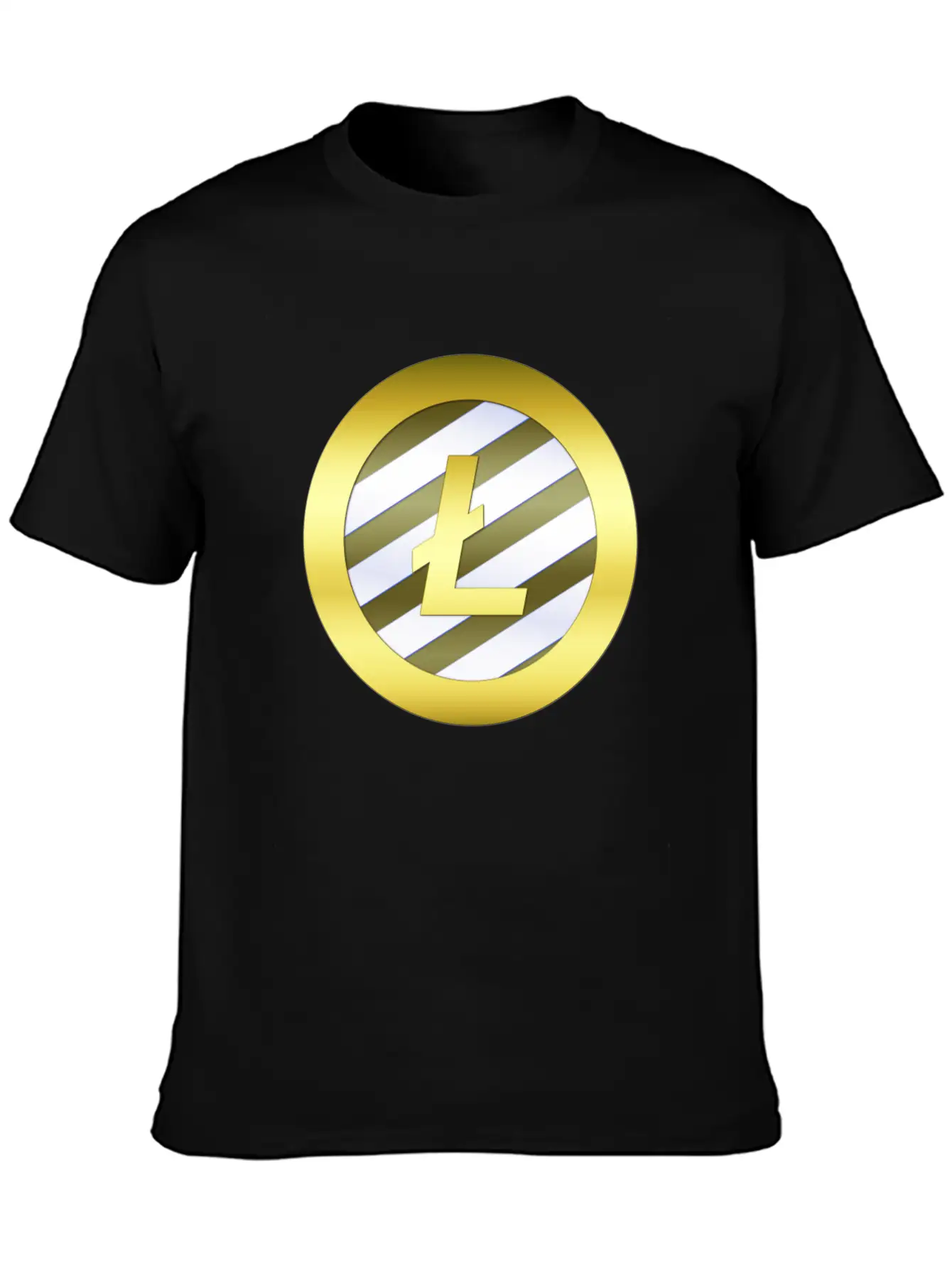 GOLD B LTC BLUE7 Litecoin Essential Cotton Tee For Daily Outfits ¨C Unisex Style