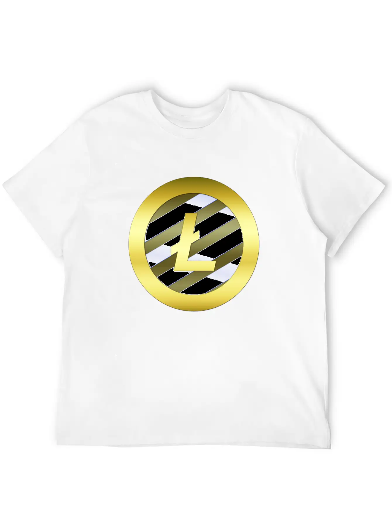 GOLD B LTC BLUE7 Litecoin Essential Cotton Tee For Daily Outfits ¨C Unisex Style