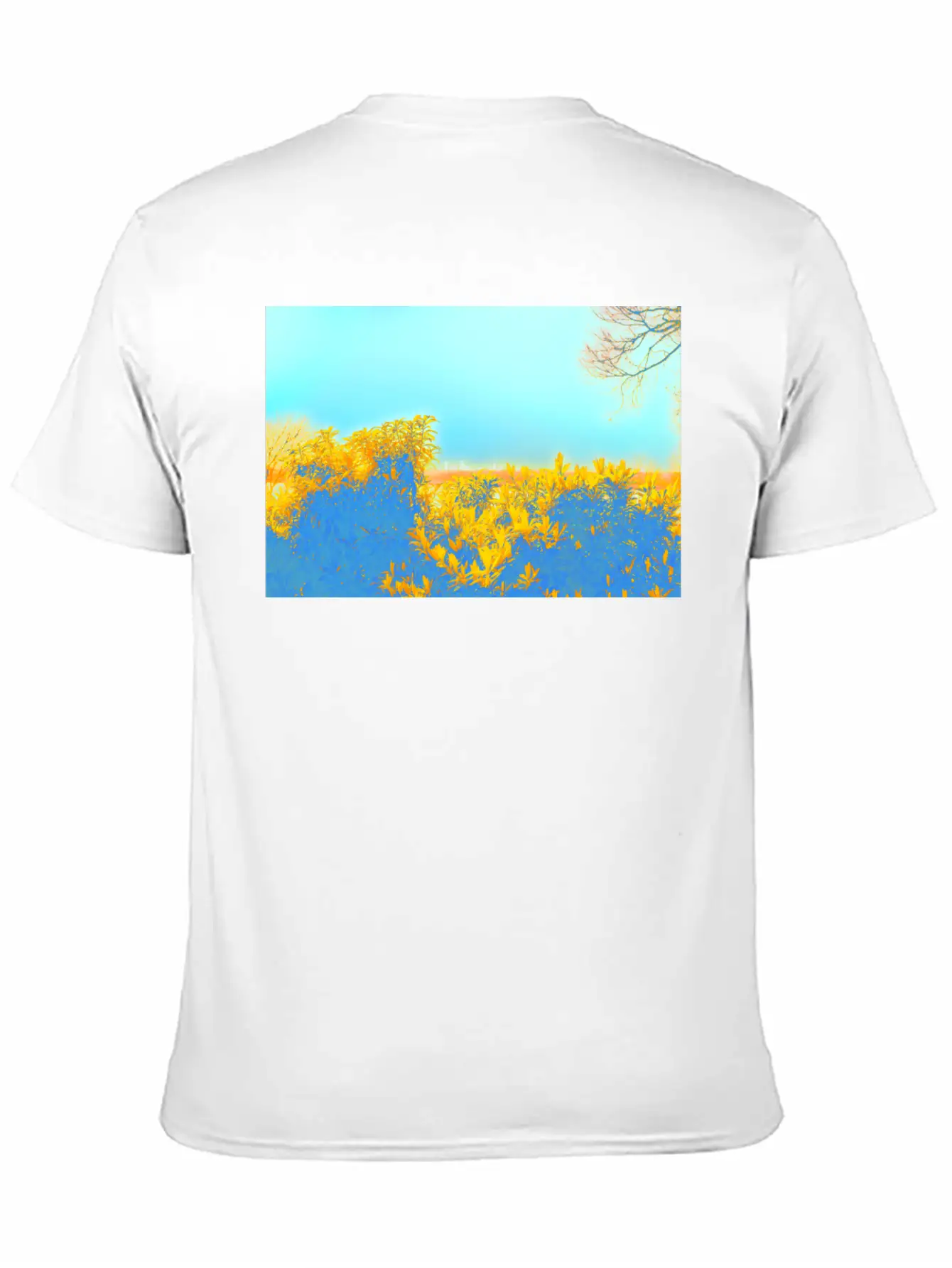 Gold Blue Essential Cotton Tee For Daily Outfits ¨C Unisex Style