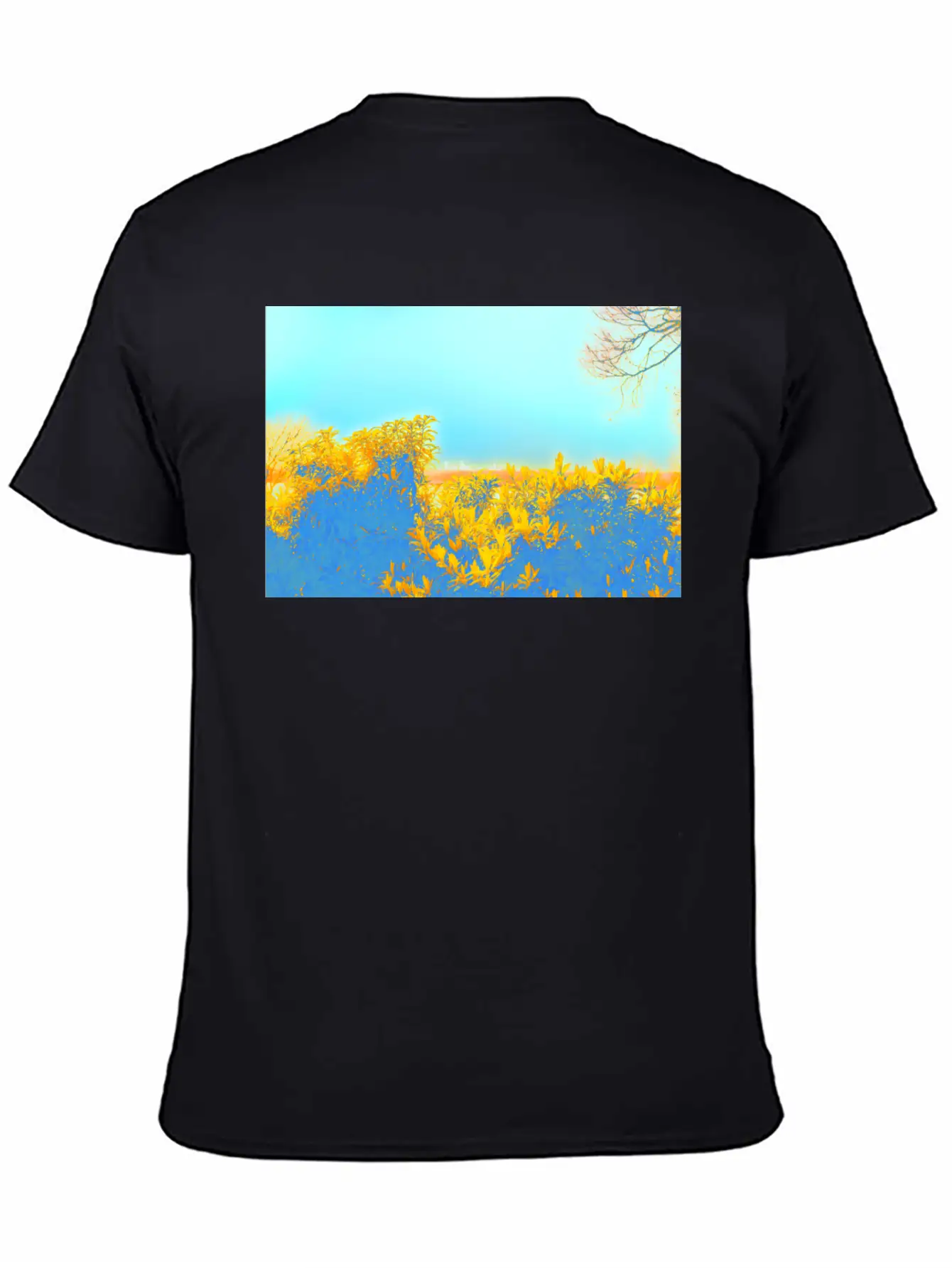 Gold Blue Essential Cotton Tee For Daily Outfits ¨C Unisex Style