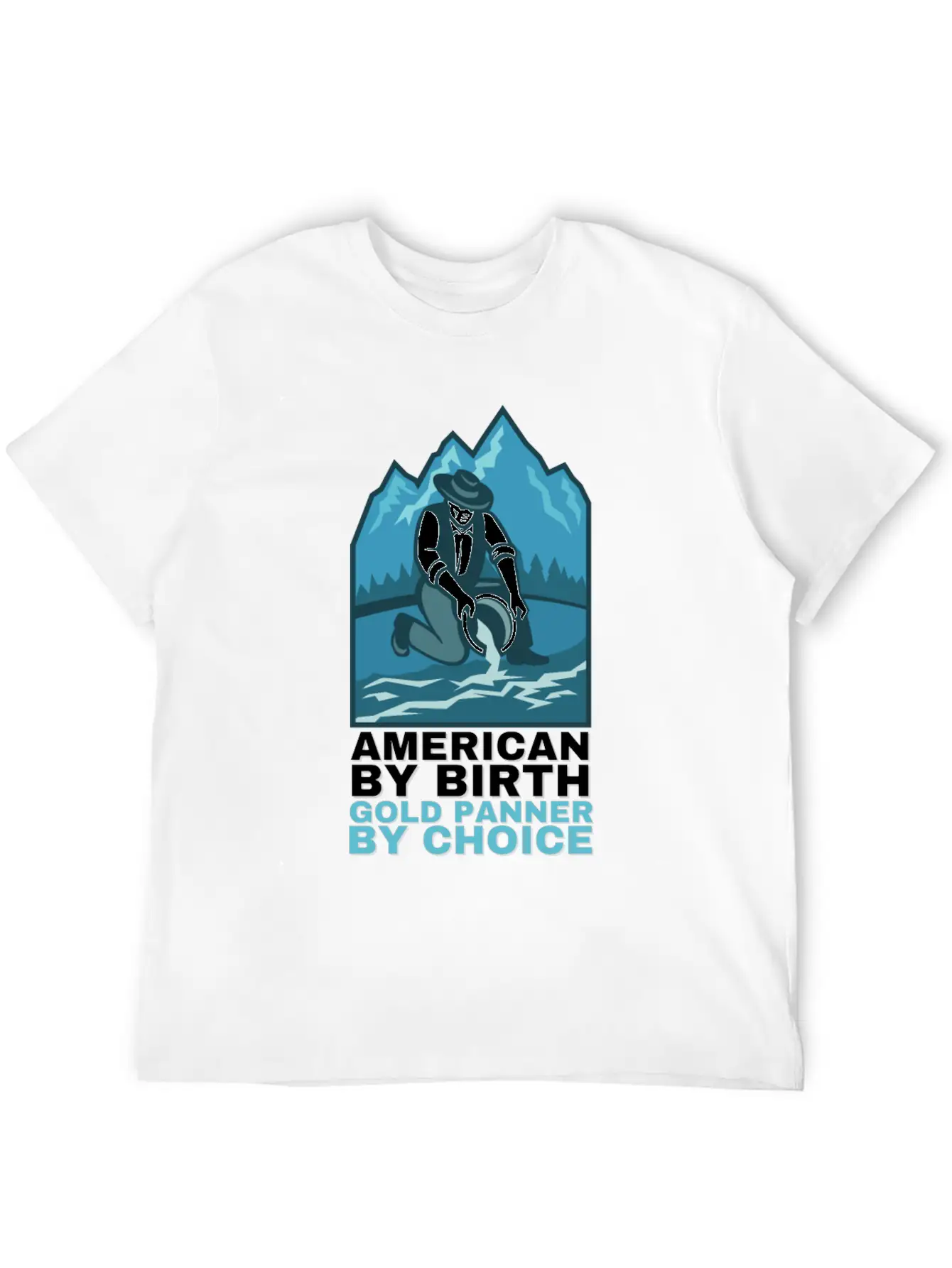 Gold Digging And Gold Panning Miner Mining Essential Cotton Tee For Daily Outfits ¨C Unisex Style