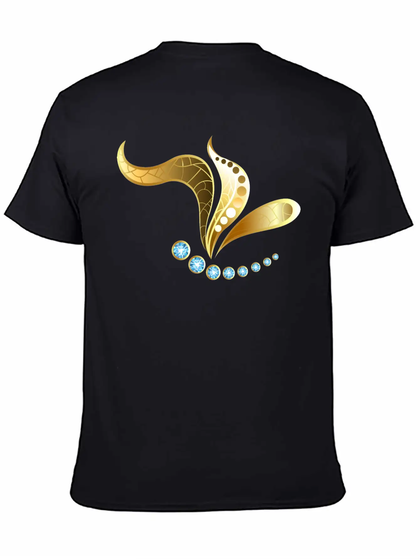 Gold Jewelry Butterfly Insect Jevel Vector Image Basic Graphic T-Shirt ¨C Daily Comfort In Soft Cotton