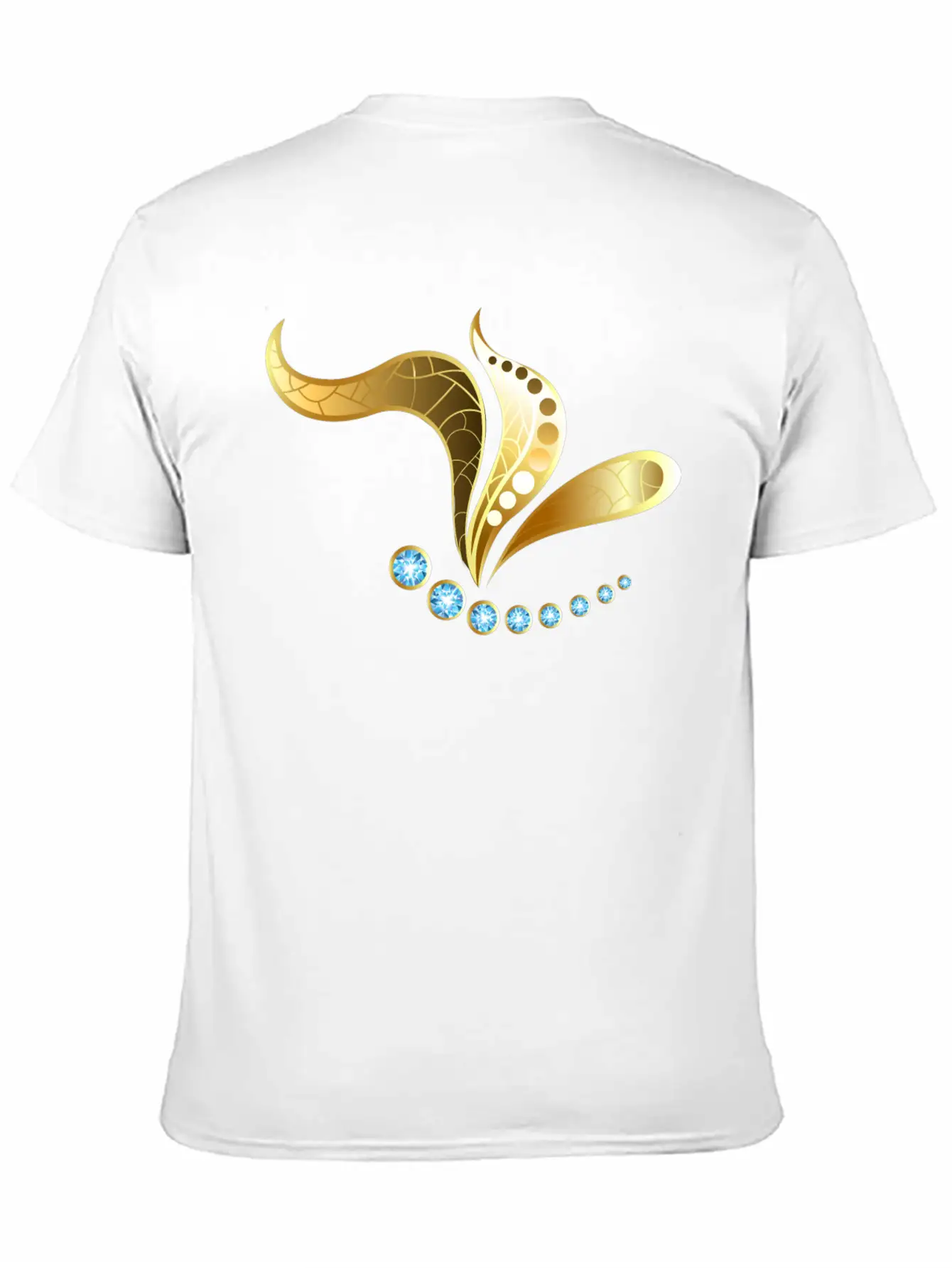 Gold Jewelry Butterfly Insect Jevel Vector Image Basic Graphic T-Shirt ¨C Daily Comfort In Soft Cotton