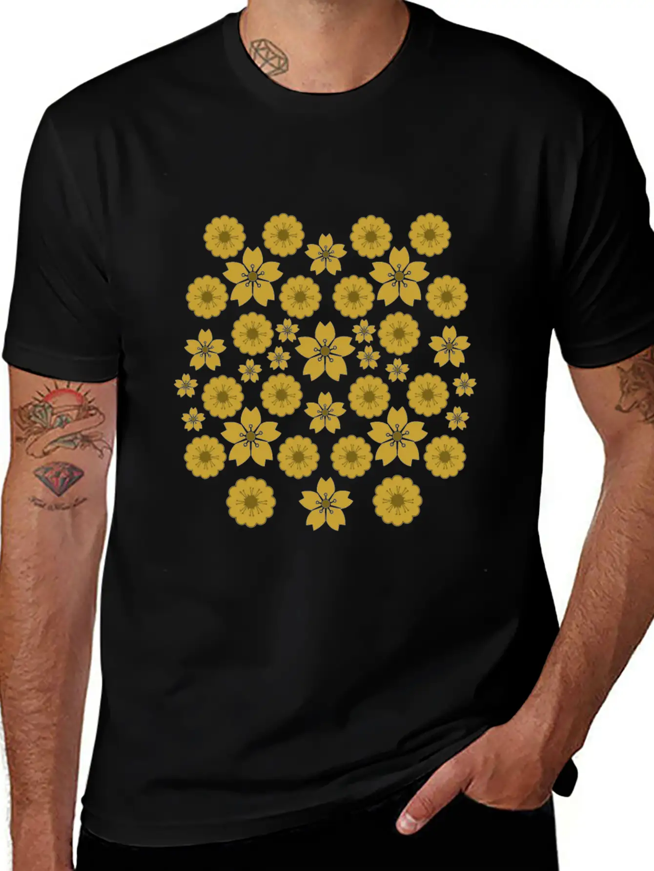 Golden Blossoms Soft Cotton Short Sleeve Tee ¨C Unisex Wardrobe Staple