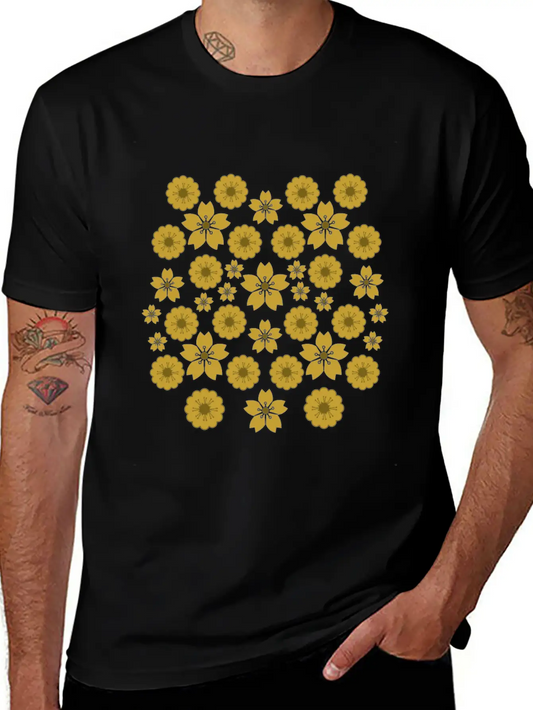 Golden Blossoms Soft Cotton Short Sleeve Tee ¨C Unisex Wardrobe Staple