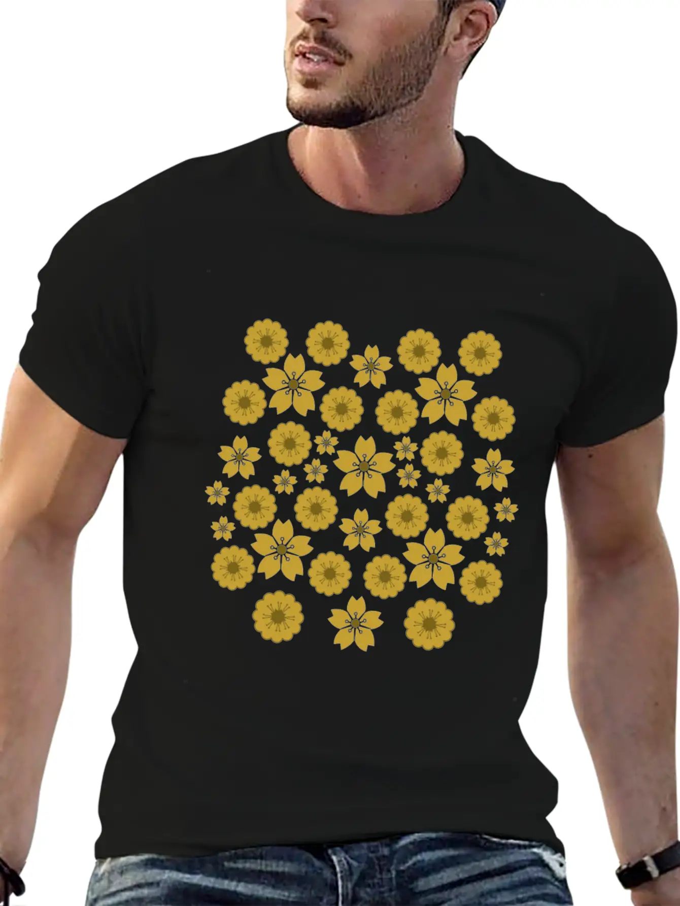 Golden Blossoms Soft Cotton Short Sleeve Tee ¨C Unisex Wardrobe Staple