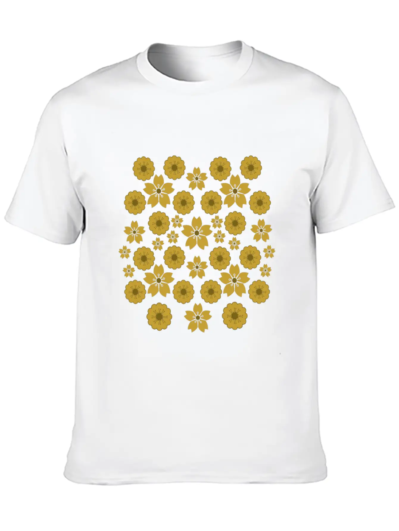 Golden Blossoms Soft Cotton Short Sleeve Tee ¨C Unisex Wardrobe Staple