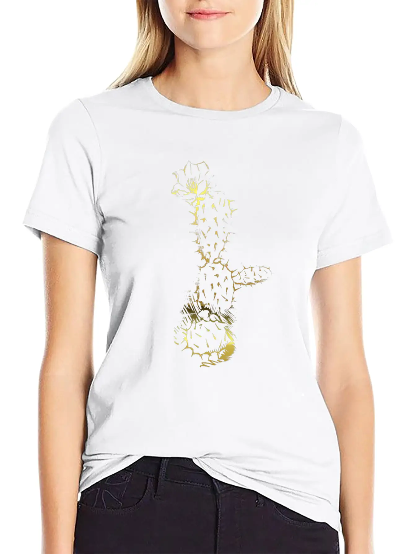 Golden Cactus Soft Cotton Short Sleeve Tee ¨C Unisex Wardrobe Staple