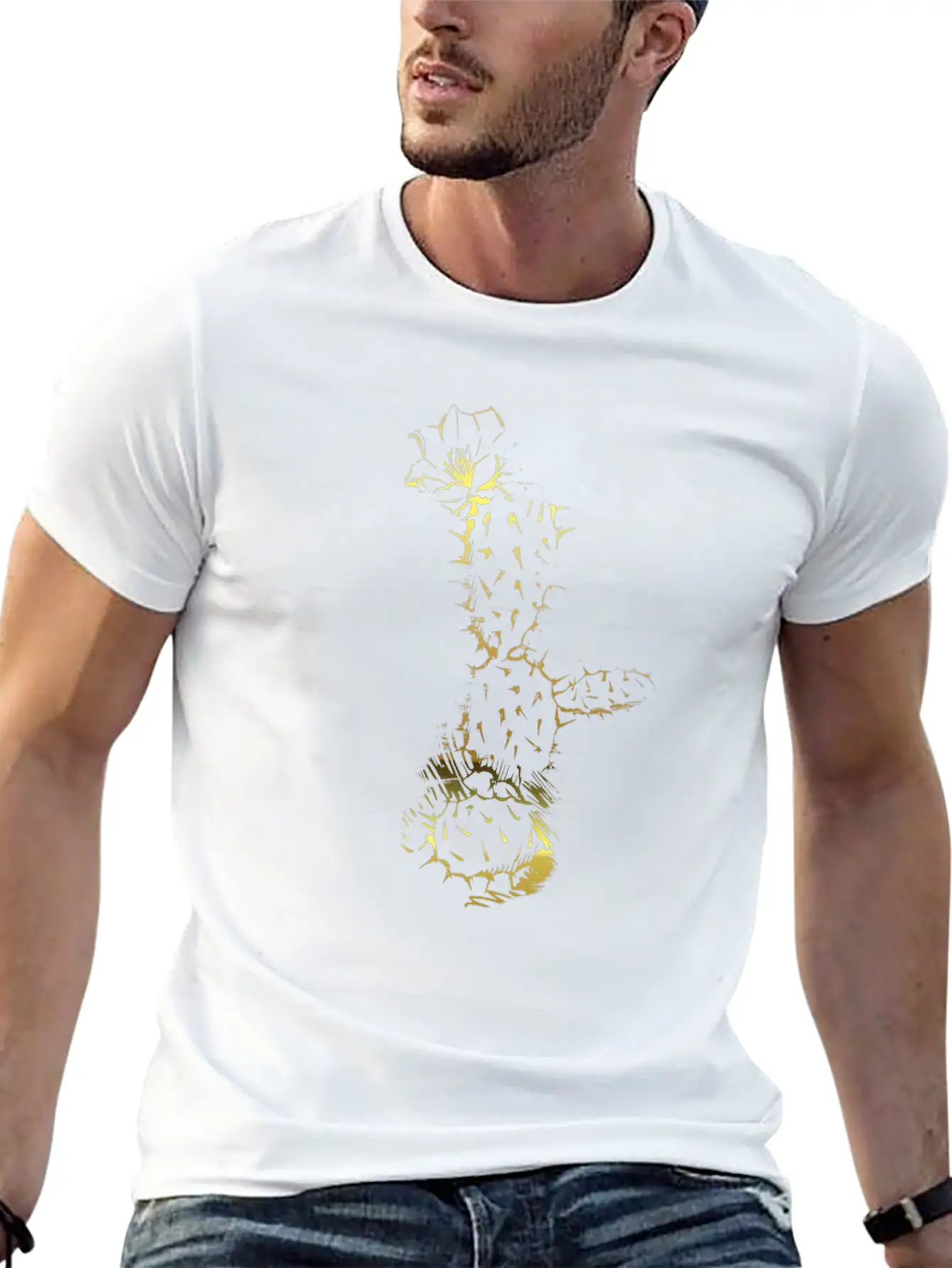 Golden Cactus Soft Cotton Short Sleeve Tee ¨C Unisex Wardrobe Staple