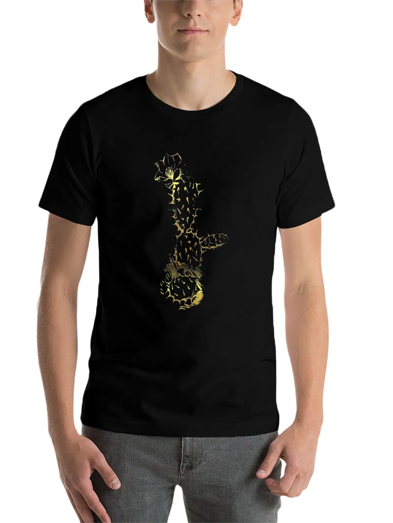 Golden Cactus Soft Cotton Short Sleeve Tee ¨C Unisex Wardrobe Staple