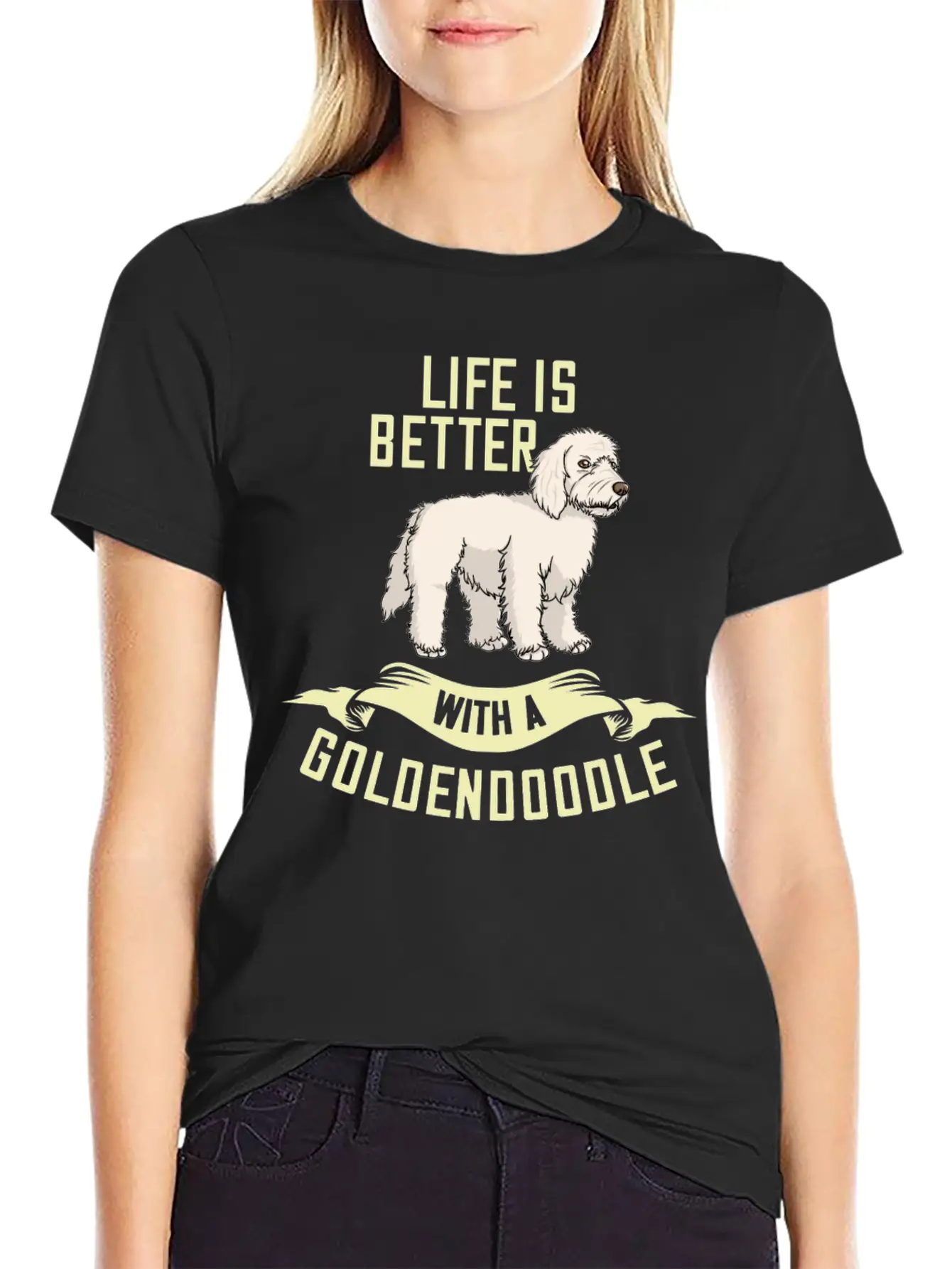 Goldendoodle Dog Gift Doodle Puppies Owner Lover Essential Cotton Tee For Daily Outfits ¨C Unisex Style
