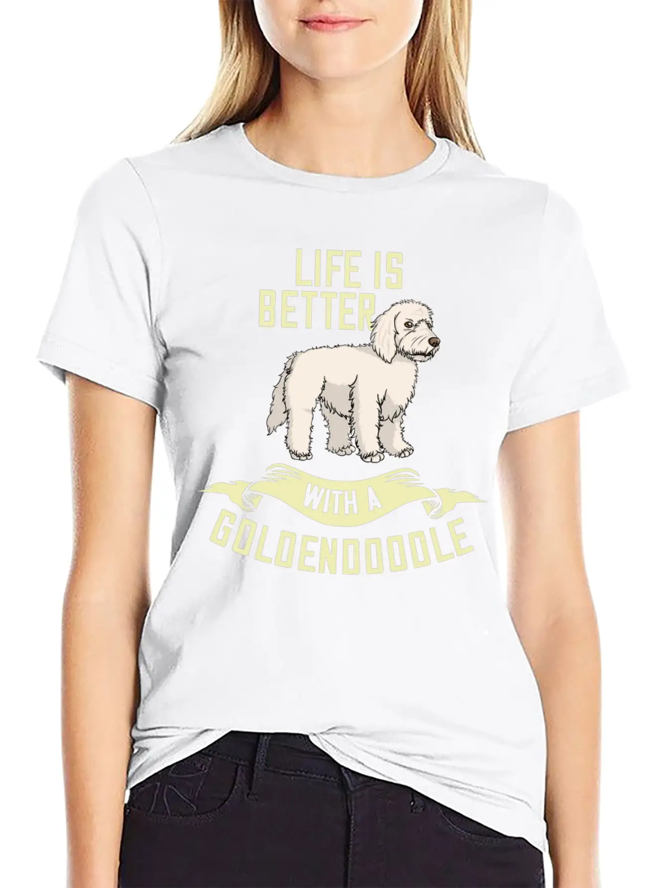 Goldendoodle Dog Gift Doodle Puppies Owner Lover Essential Cotton Tee For Daily Outfits ¨C Unisex Style