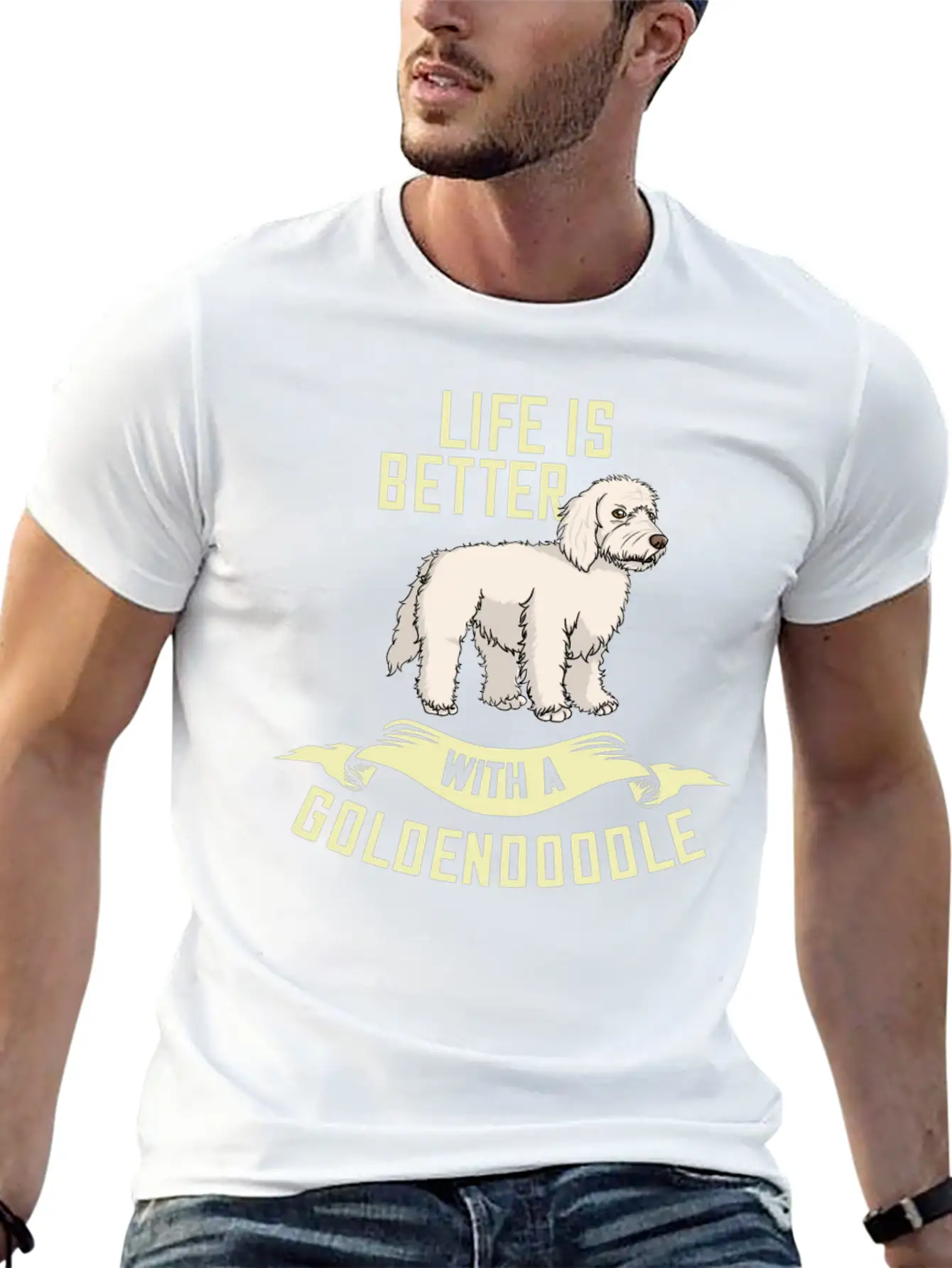 Goldendoodle Dog Gift Doodle Puppies Owner Lover Essential Cotton Tee For Daily Outfits ¨C Unisex Style