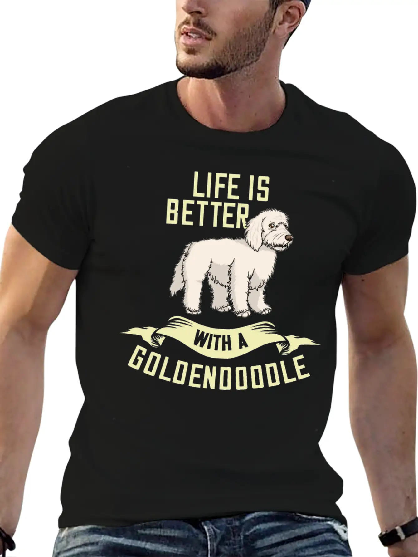 Goldendoodle Dog Gift Doodle Puppies Owner Lover Essential Cotton Tee For Daily Outfits ¨C Unisex Style