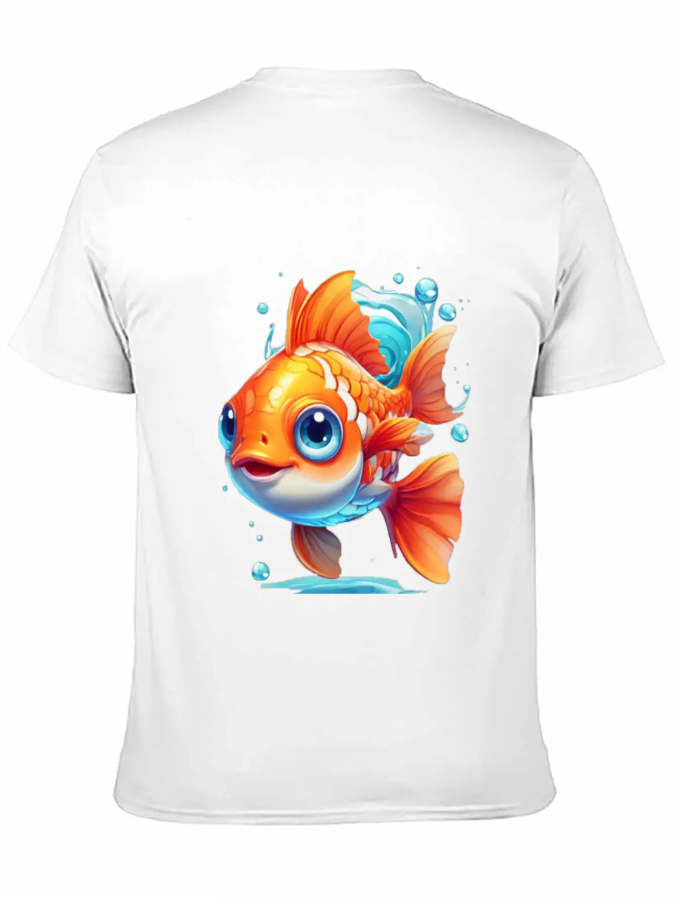 Goldfish Swimming In The Air Basic Graphic T-Shirt ¨C Daily Comfort In Soft Cotton