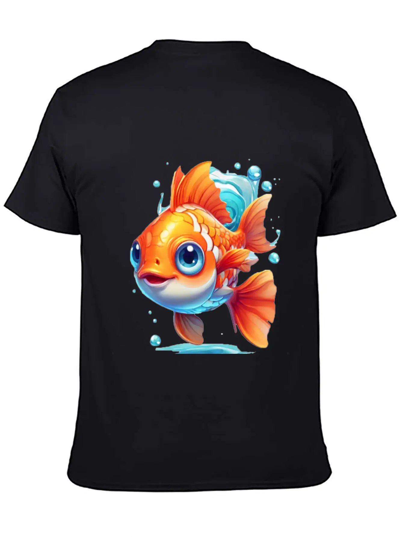 Goldfish Swimming In The Air Basic Graphic T-Shirt ¨C Daily Comfort In Soft Cotton