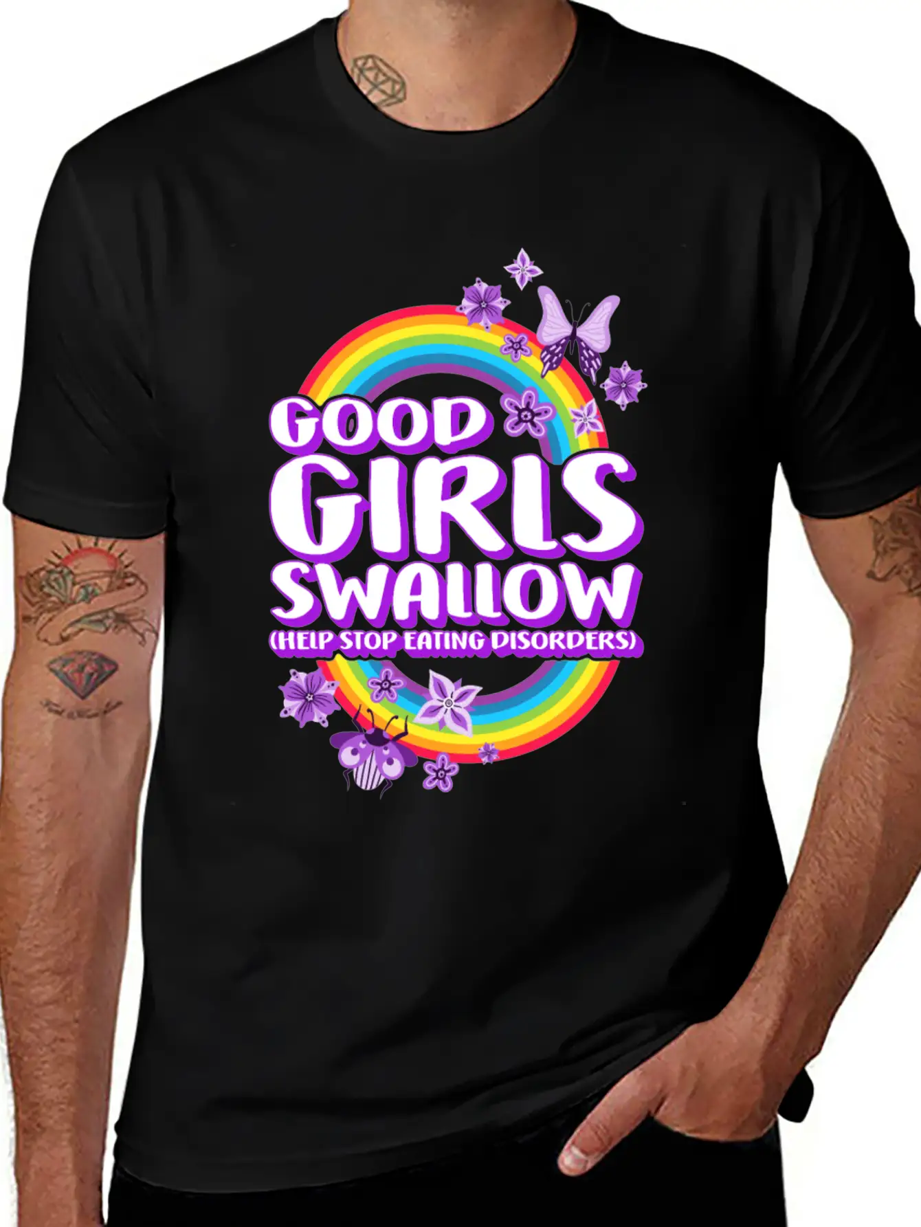 Good Girls Swallow, Eating Disorder Recovery Soft Cotton Short Sleeve Tee ¨C Unisex Wardrobe Staple