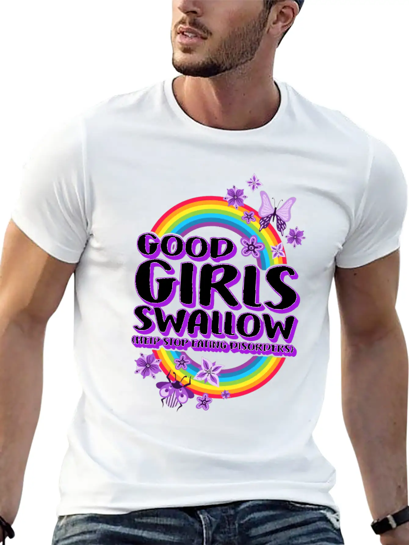 Good Girls Swallow, Eating Disorder Recovery Soft Cotton Short Sleeve Tee ¨C Unisex Wardrobe Staple