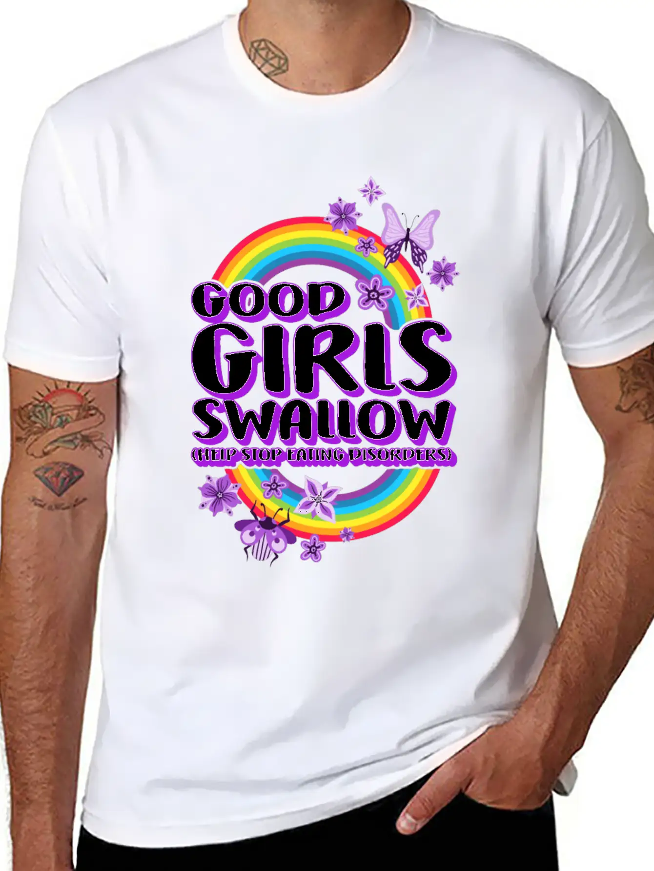 Good Girls Swallow, Eating Disorder Recovery Soft Cotton Short Sleeve Tee ¨C Unisex Wardrobe Staple