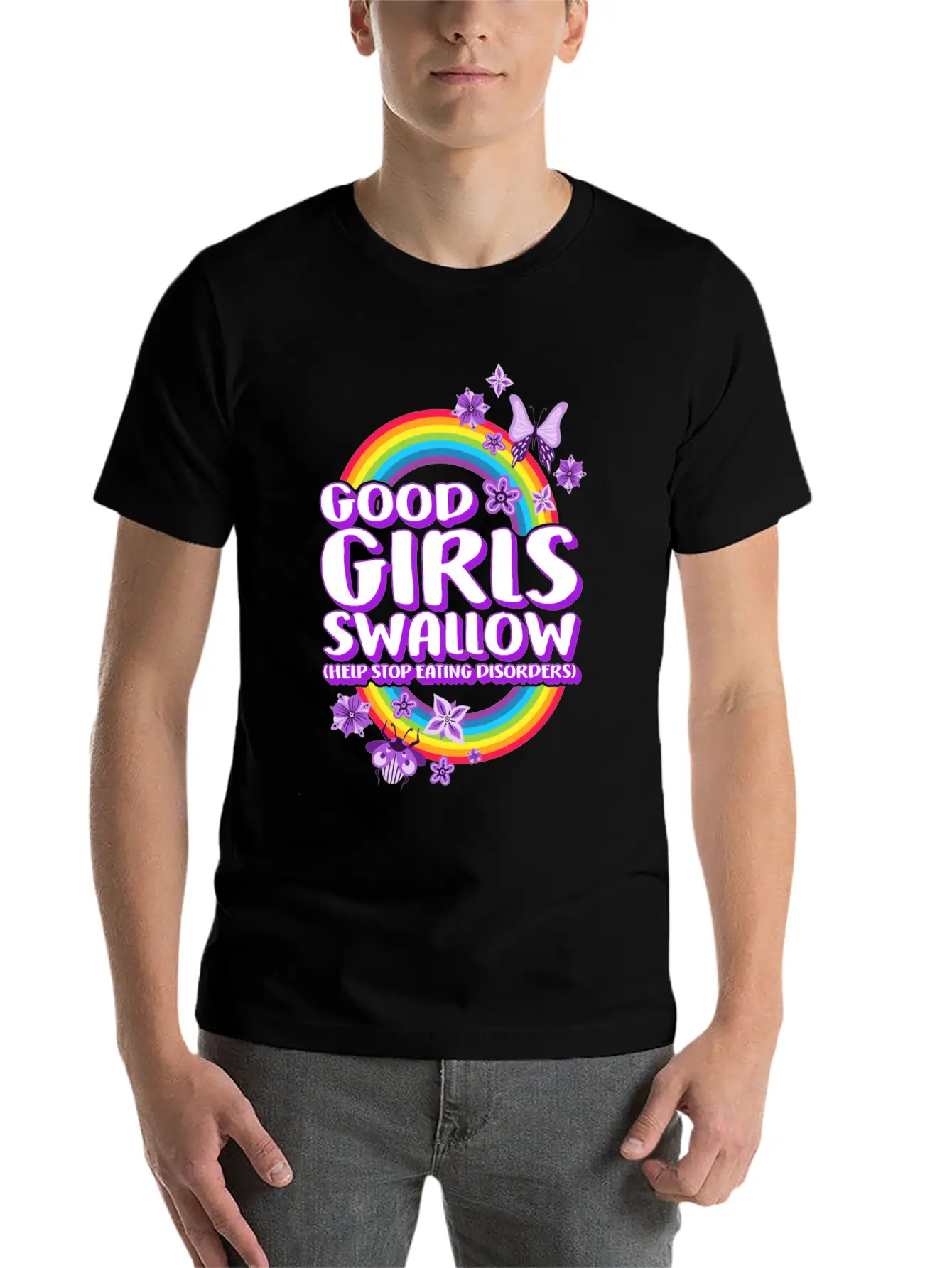 Good Girls Swallow, Eating Disorder Recovery Soft Cotton Short Sleeve Tee ¨C Unisex Wardrobe Staple