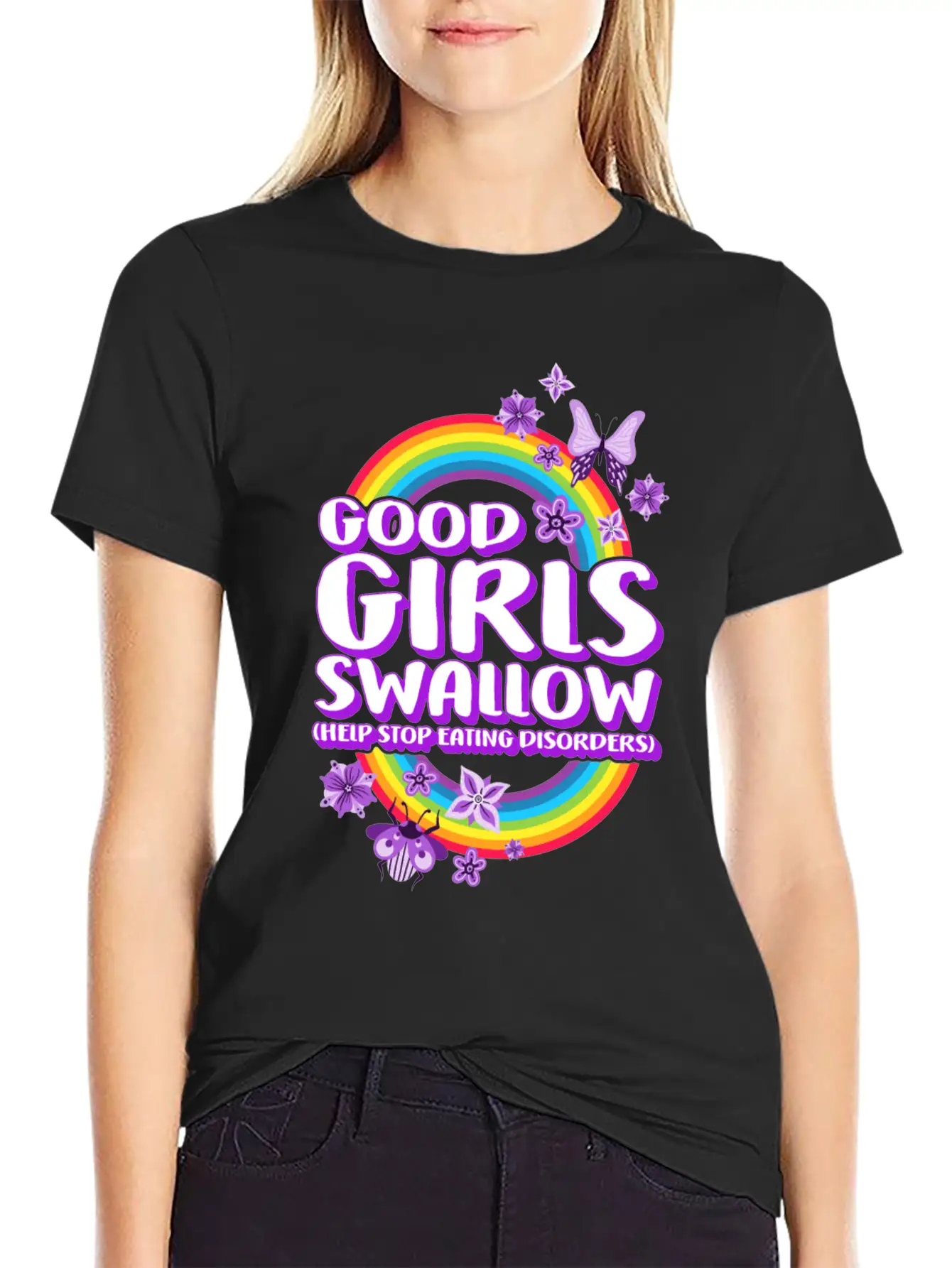 Good Girls Swallow, Eating Disorder Recovery Soft Cotton Short Sleeve Tee ¨C Unisex Wardrobe Staple