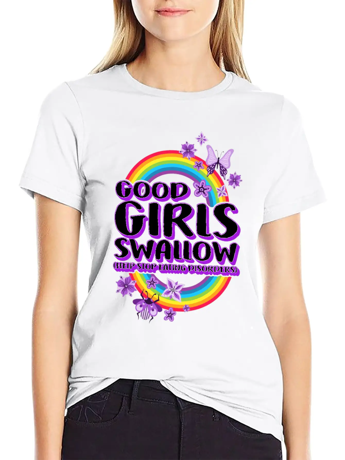 Good Girls Swallow, Eating Disorder Recovery Soft Cotton Short Sleeve Tee ¨C Unisex Wardrobe Staple