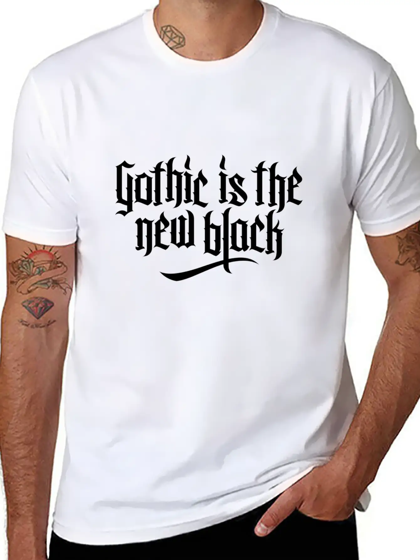 Gothic Is The New Black Basic Graphic T-Shirt ¨C Daily Comfort In Soft Cotton