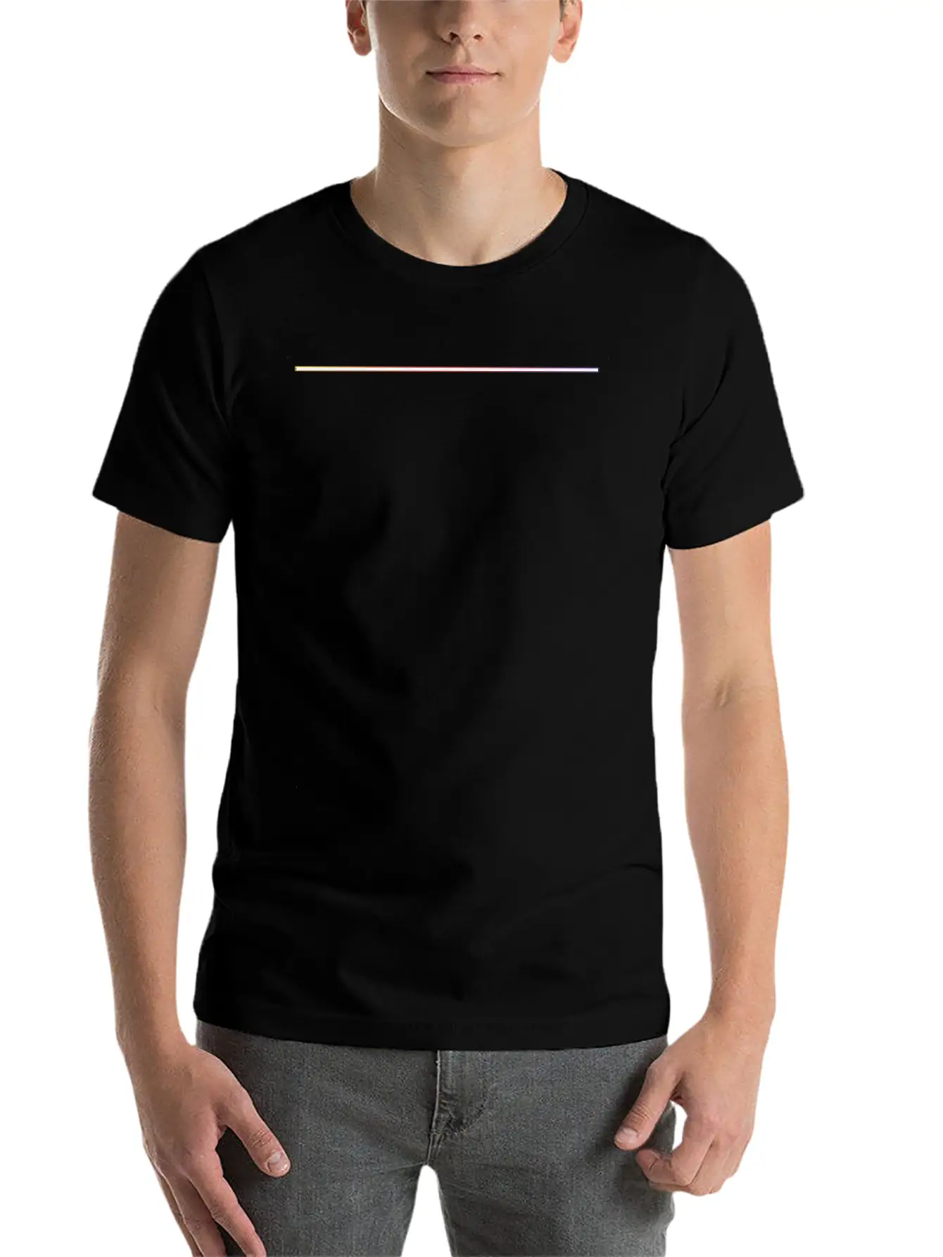 Gradient Line Basic Graphic T-Shirt ¨C Daily Comfort In Soft Cotton