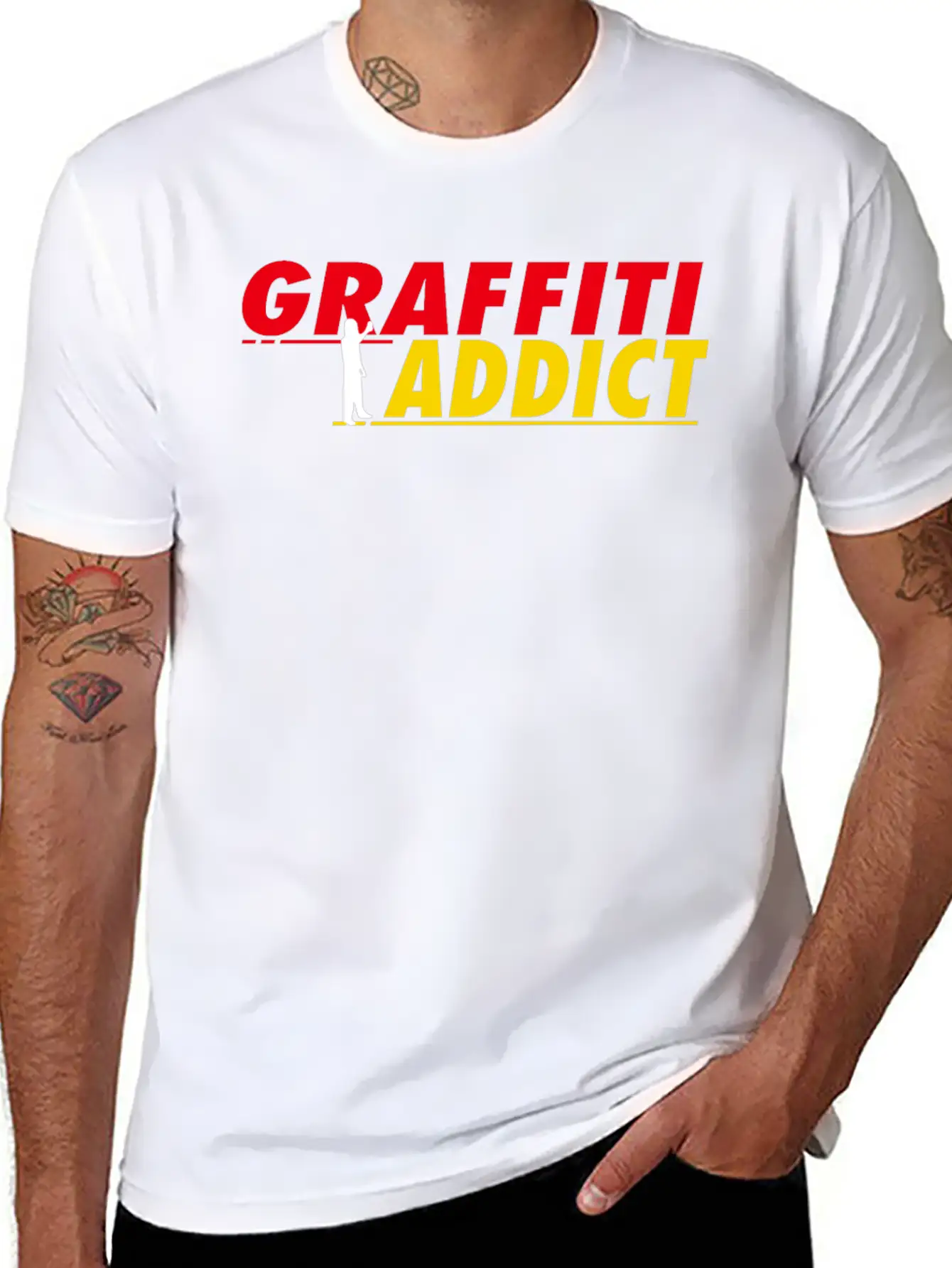 Graffiti Addict Essential Cotton Tee For Daily Outfits ¨C Unisex Style