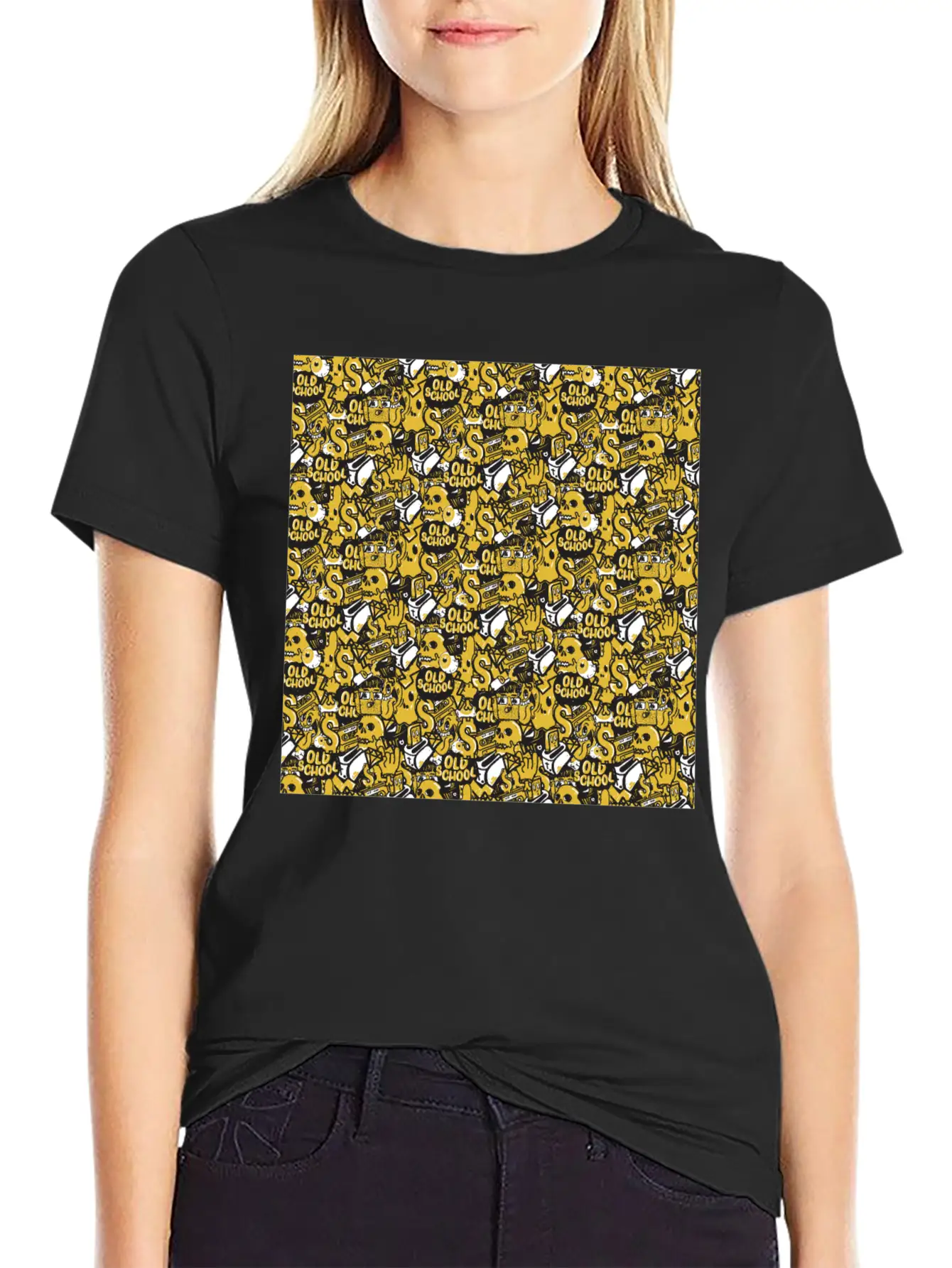 Graffiti Pattern | Street Art Urban Graphic Basic Graphic T-Shirt ¨C Daily Comfort In Soft Cotton