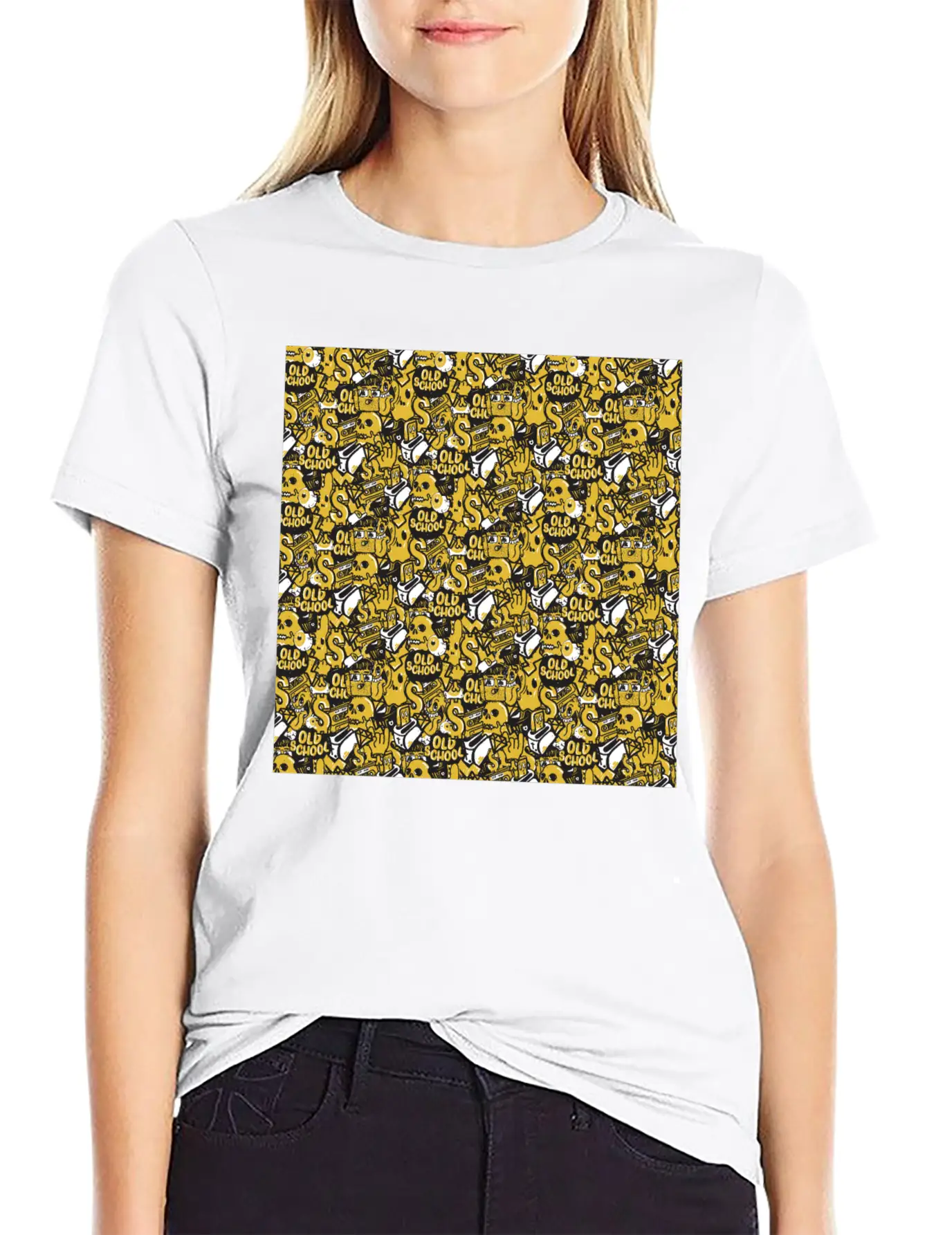 Graffiti Pattern | Street Art Urban Graphic Basic Graphic T-Shirt ¨C Daily Comfort In Soft Cotton