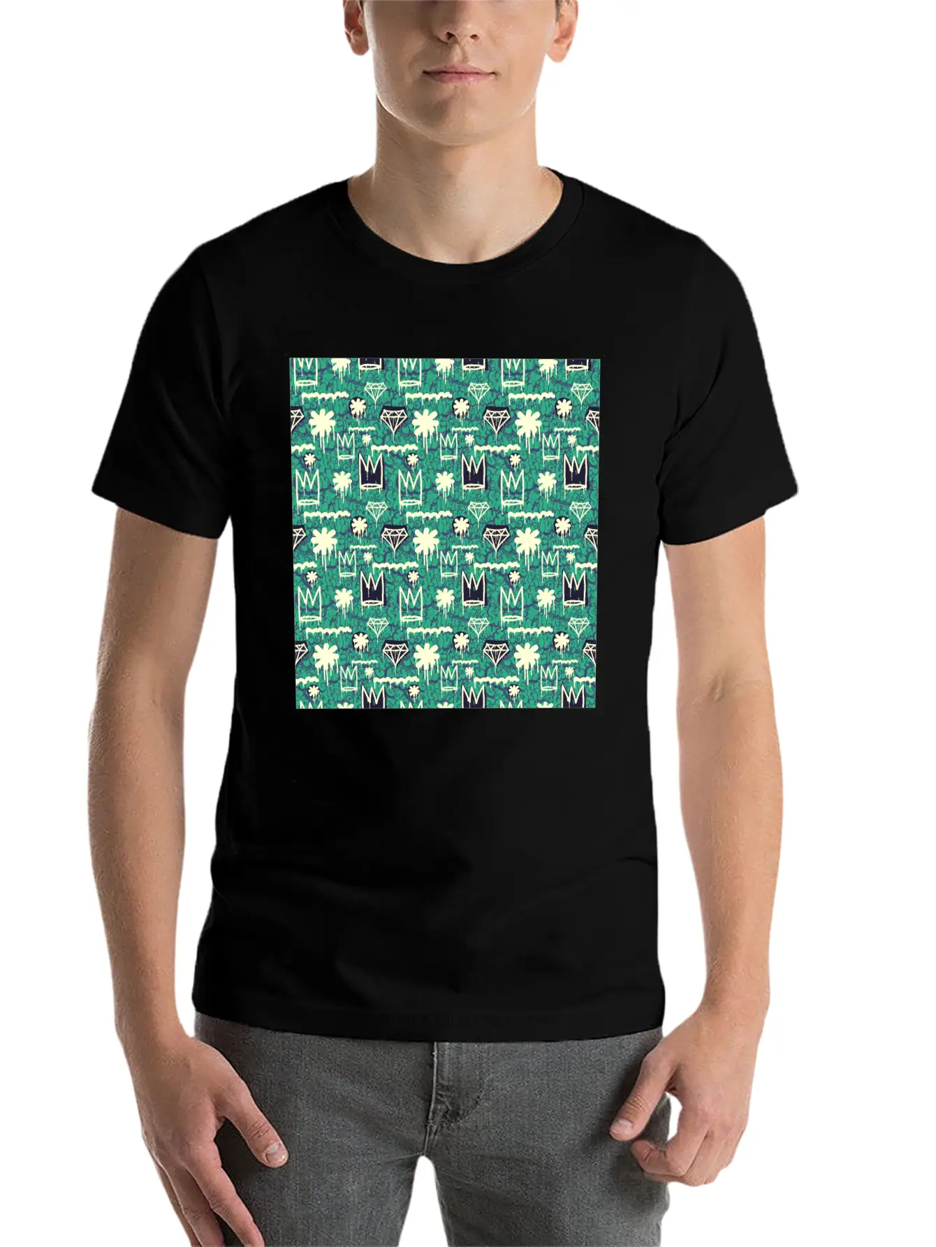 Graffiti Pattern | Street Art Urban Graphic Essential Cotton Tee For Daily Outfits ¨C Unisex Style