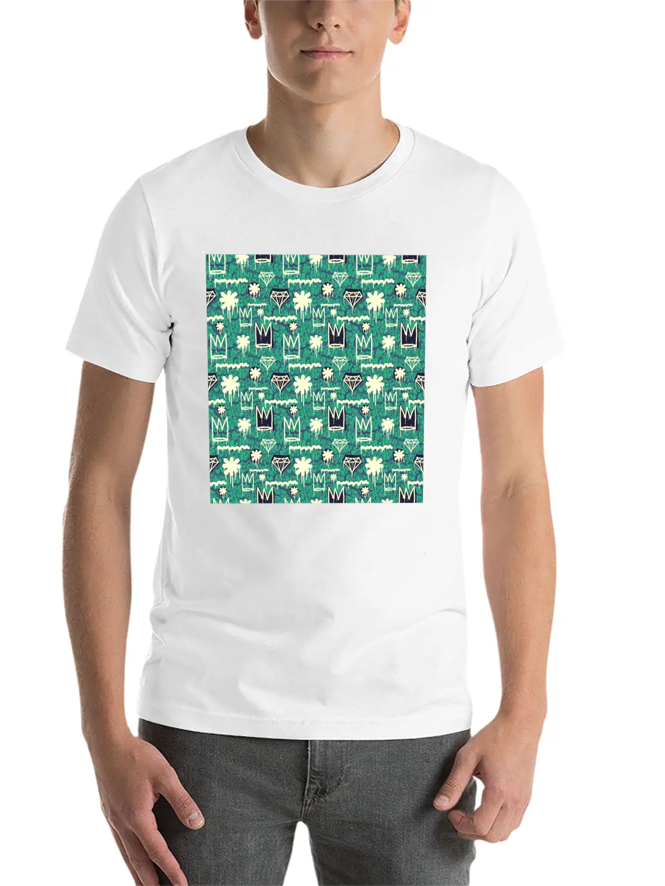 Graffiti Pattern | Street Art Urban Graphic Essential Cotton Tee For Daily Outfits ¨C Unisex Style