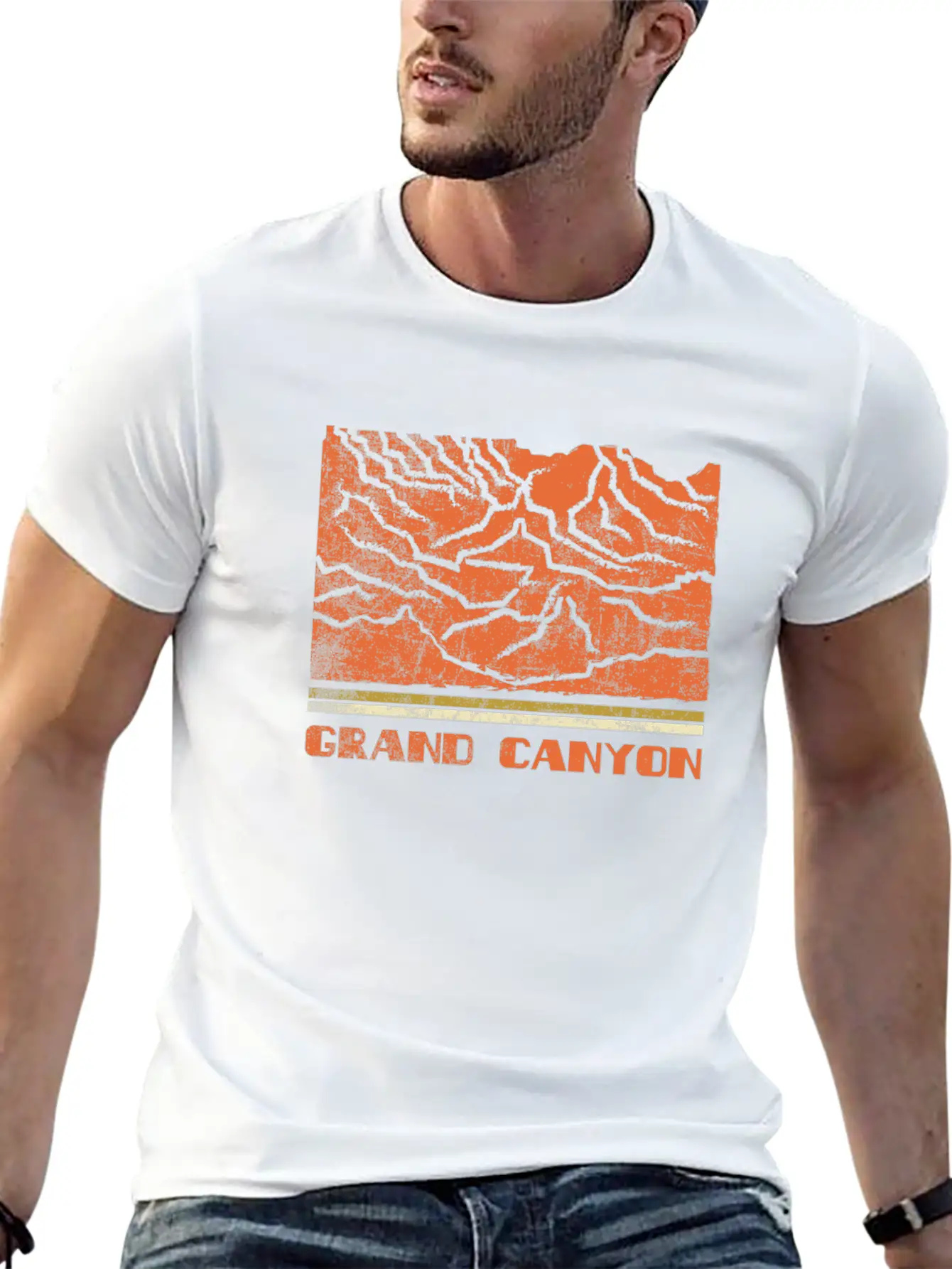 Grand Canyon City Skyline Retro Cityscape 70s 80s Soft Cotton Short Sleeve Tee ¨C Unisex Wardrobe Staple