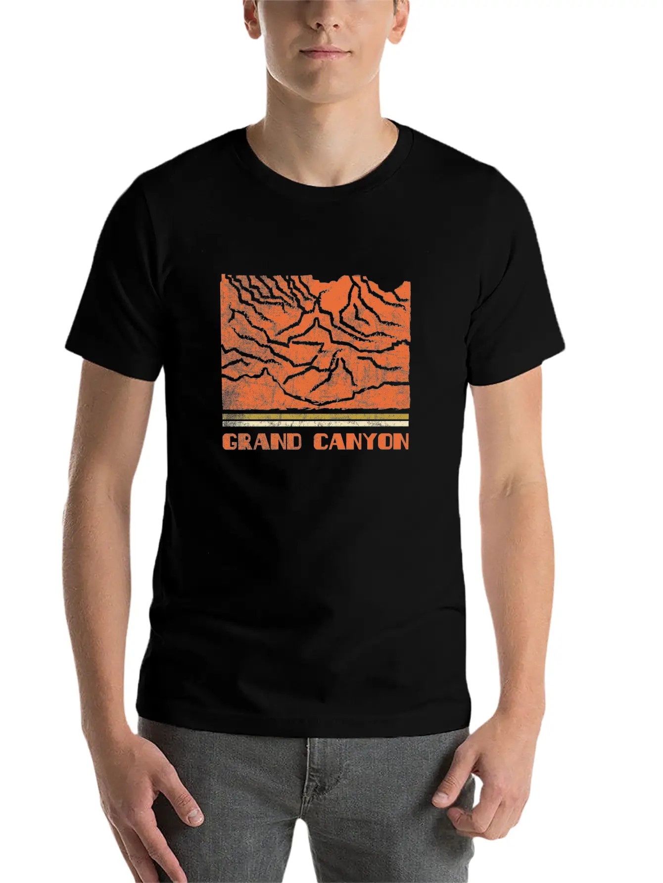 Grand Canyon City Skyline Retro Cityscape 70s 80s Soft Cotton Short Sleeve Tee ¨C Unisex Wardrobe Staple