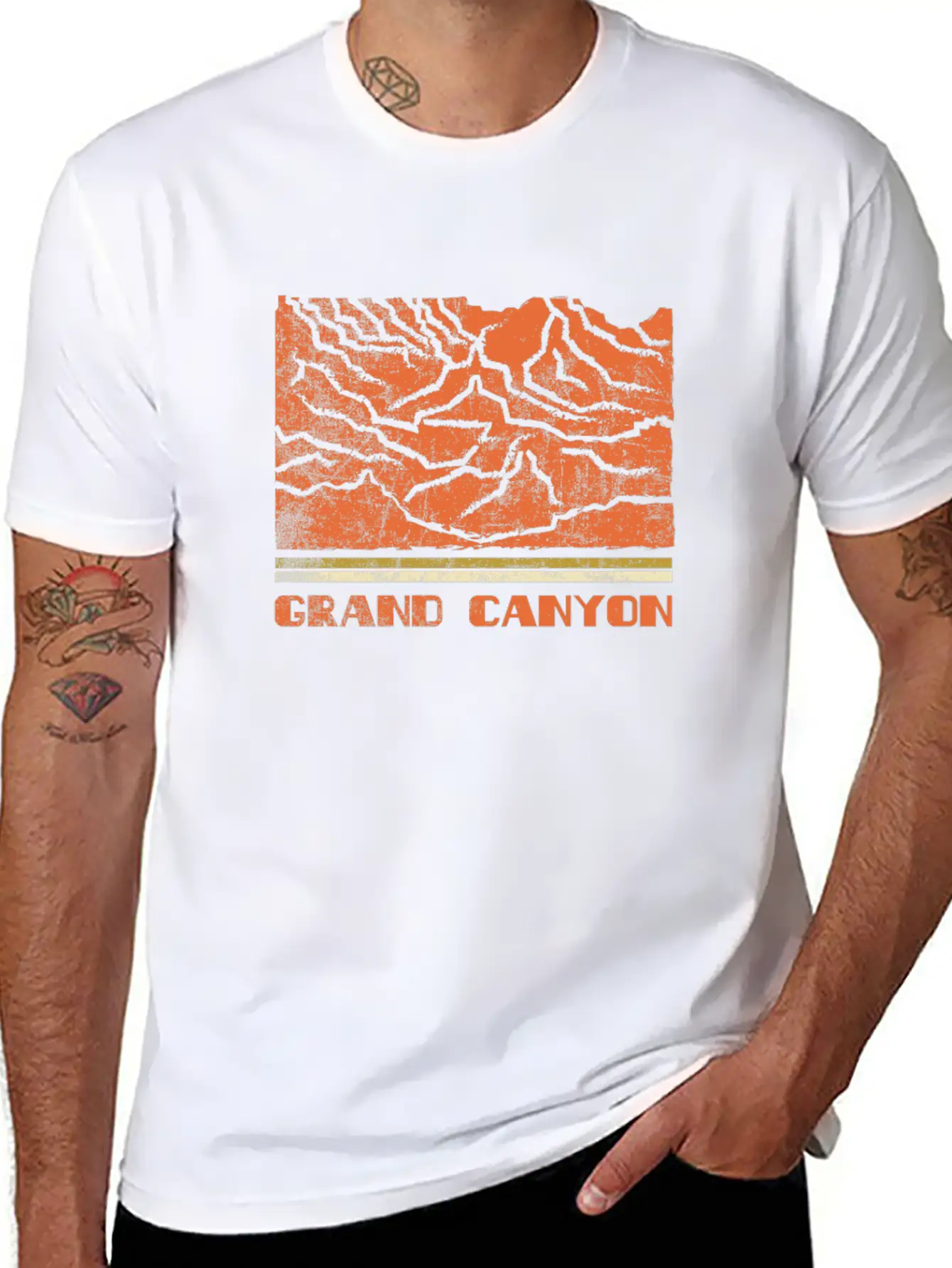 Grand Canyon City Skyline Retro Cityscape 70s 80s Soft Cotton Short Sleeve Tee ¨C Unisex Wardrobe Staple