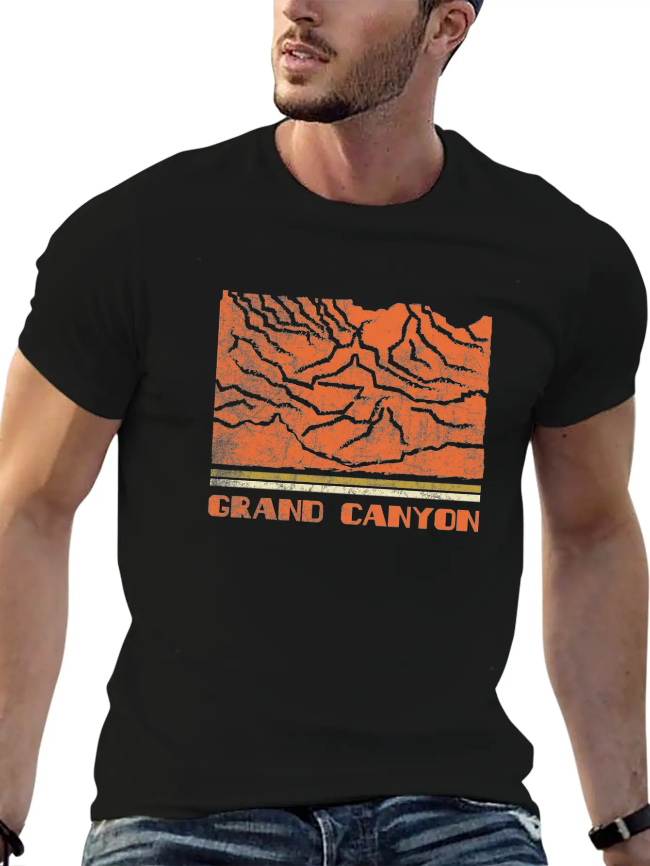 Grand Canyon City Skyline Retro Cityscape 70s 80s Soft Cotton Short Sleeve Tee ¨C Unisex Wardrobe Staple